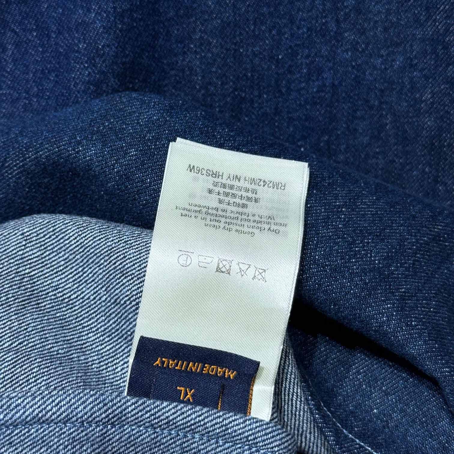 Louis Vuitton Printed Short-Sleeved Denim Shirt   1AFVQL - 