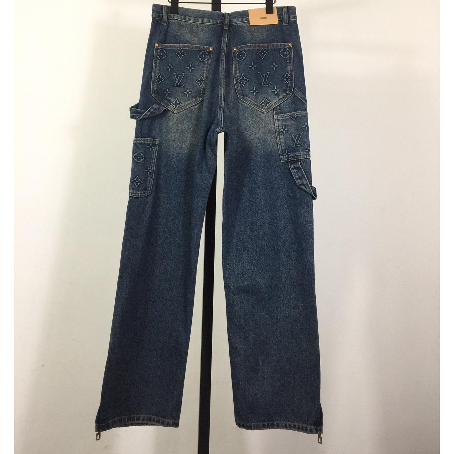 Louis Vuitton Monogram Carpenter Jeans - DesignerGu