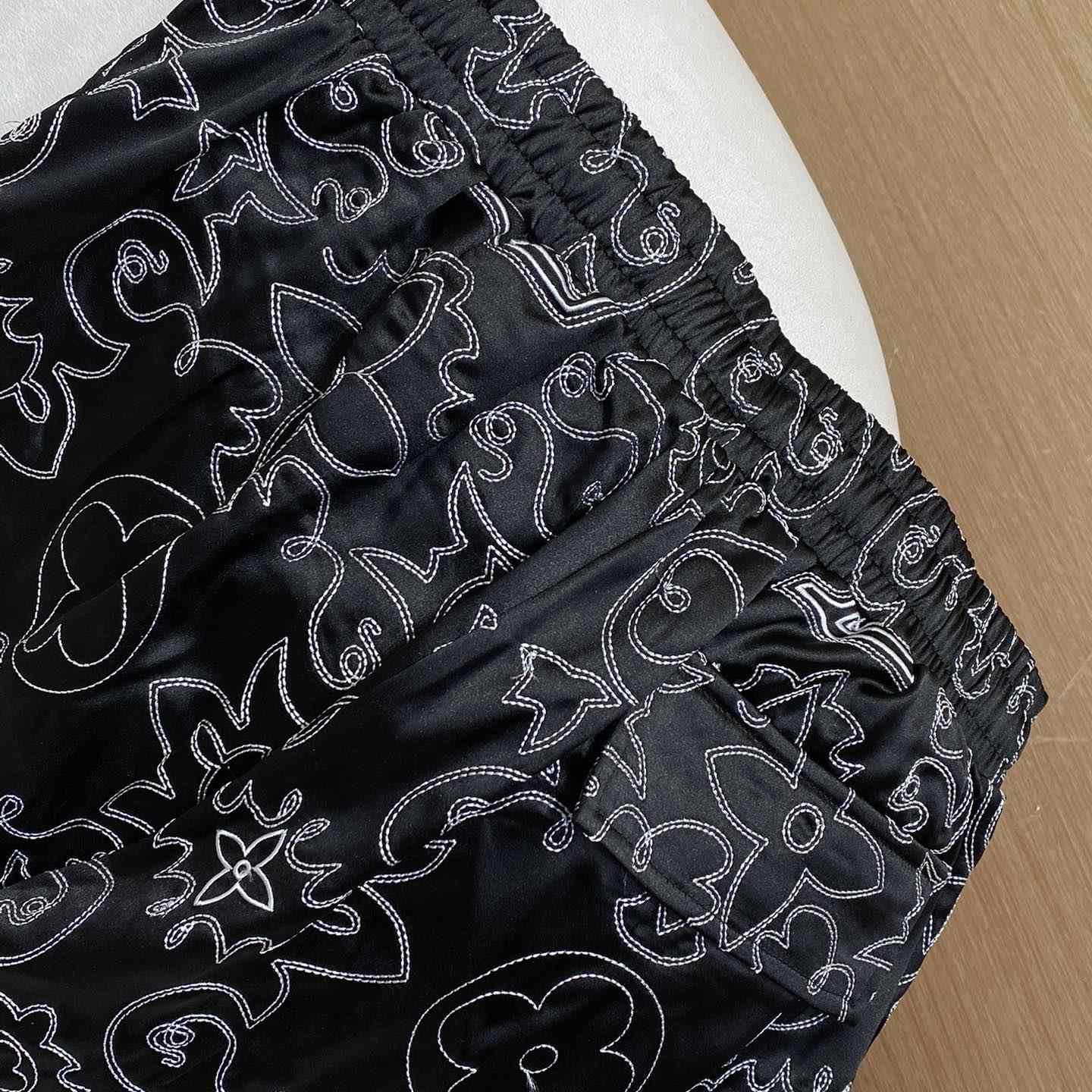 Louis Vuitton Printed Silk Shorts   1AFWOR - DesignerGu