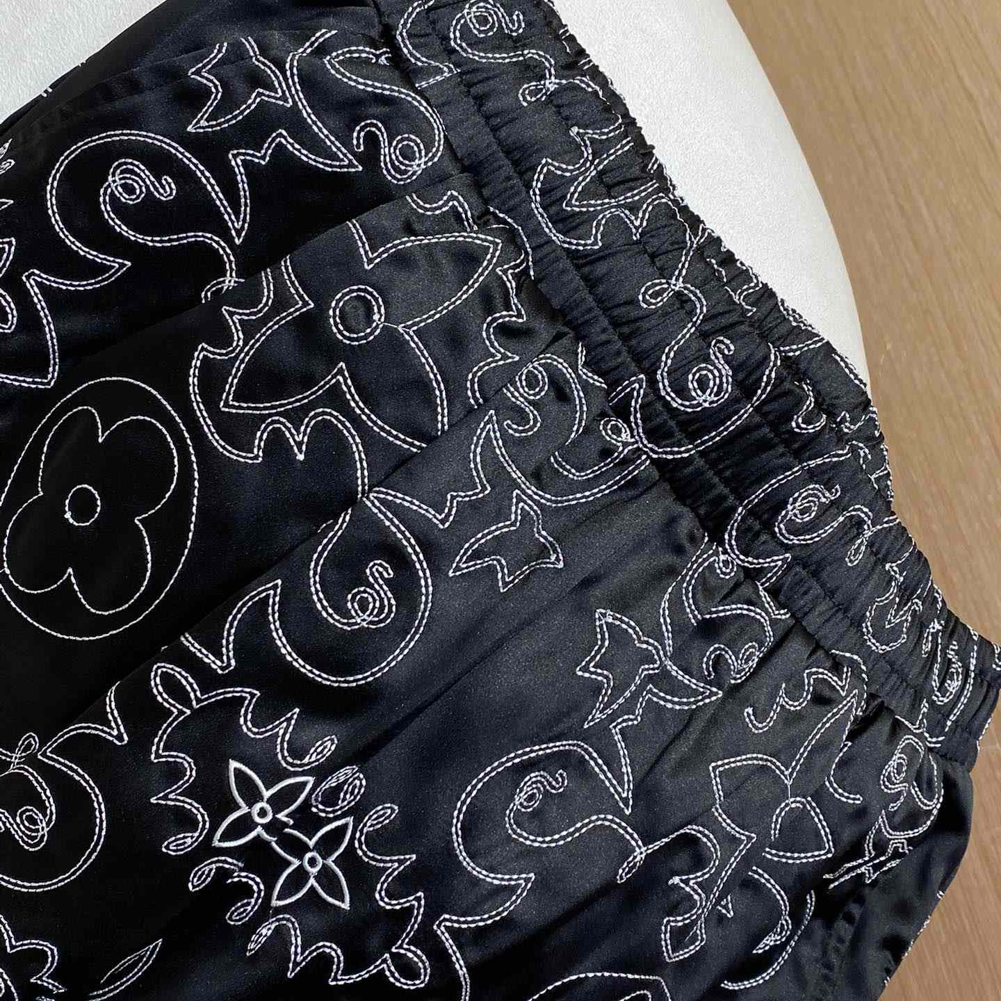 Louis Vuitton Printed Silk Shorts   1AFWOR - DesignerGu
