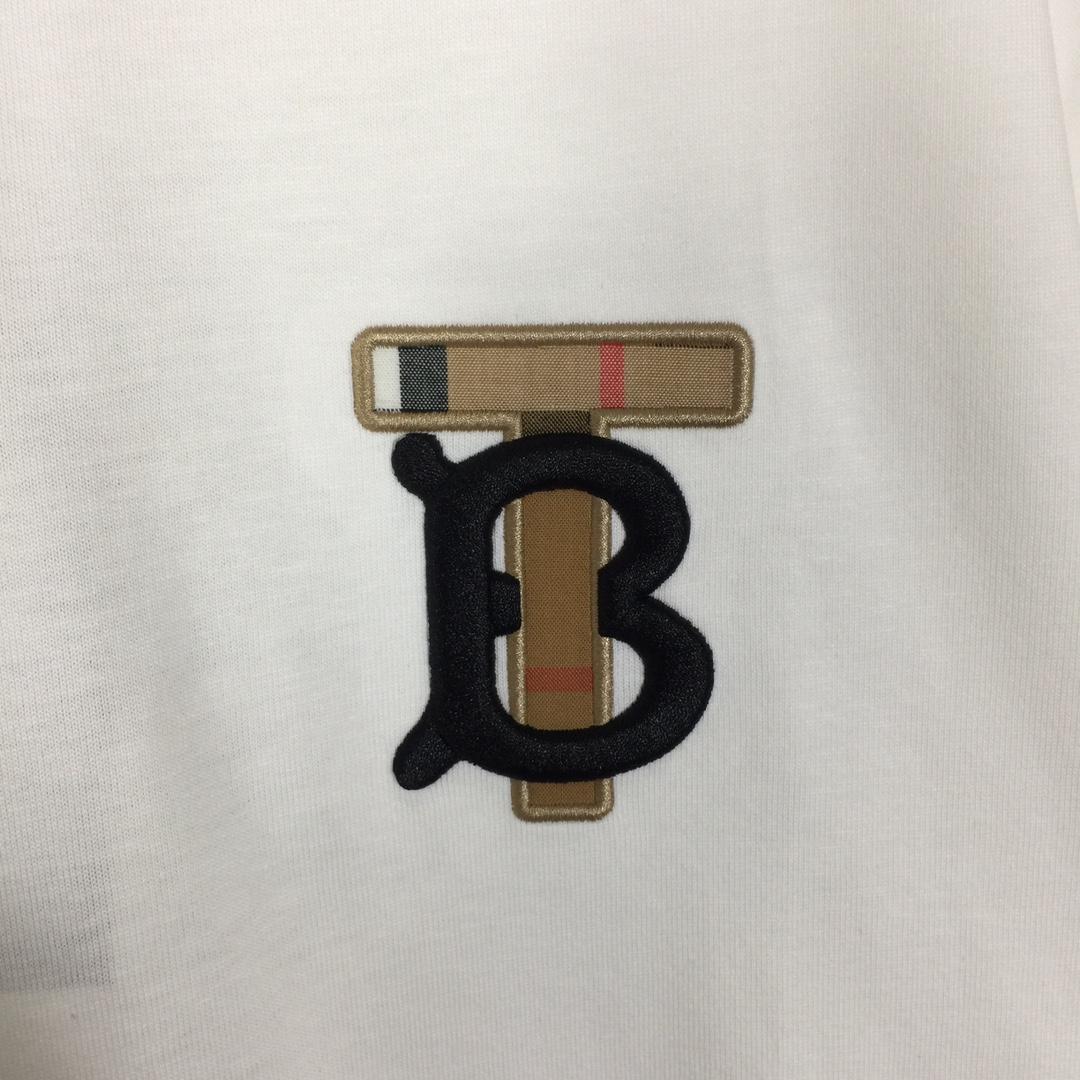 Burberry Embroidered TB Lettering Cotton T-shirt - 
