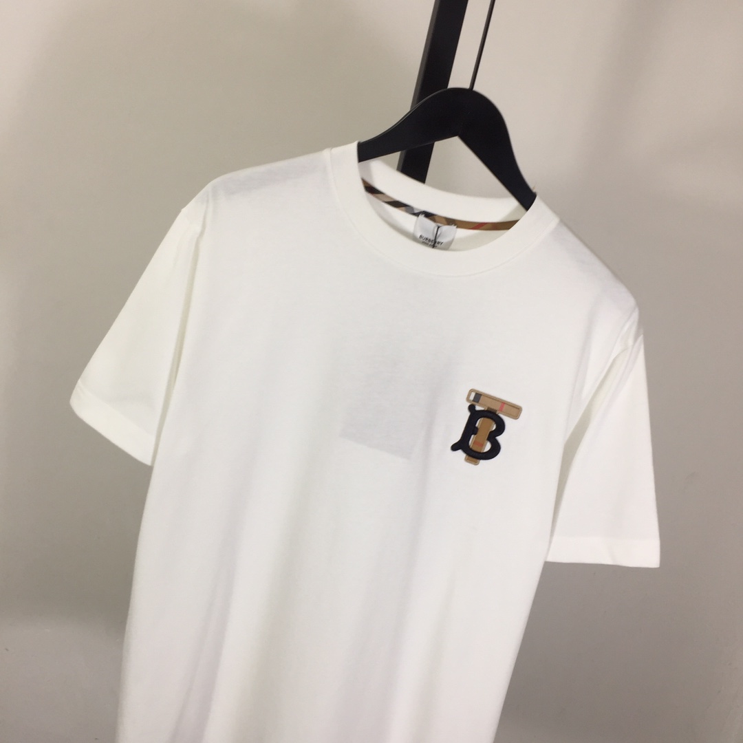 Burberry Embroidered TB Lettering Cotton T-shirt - 