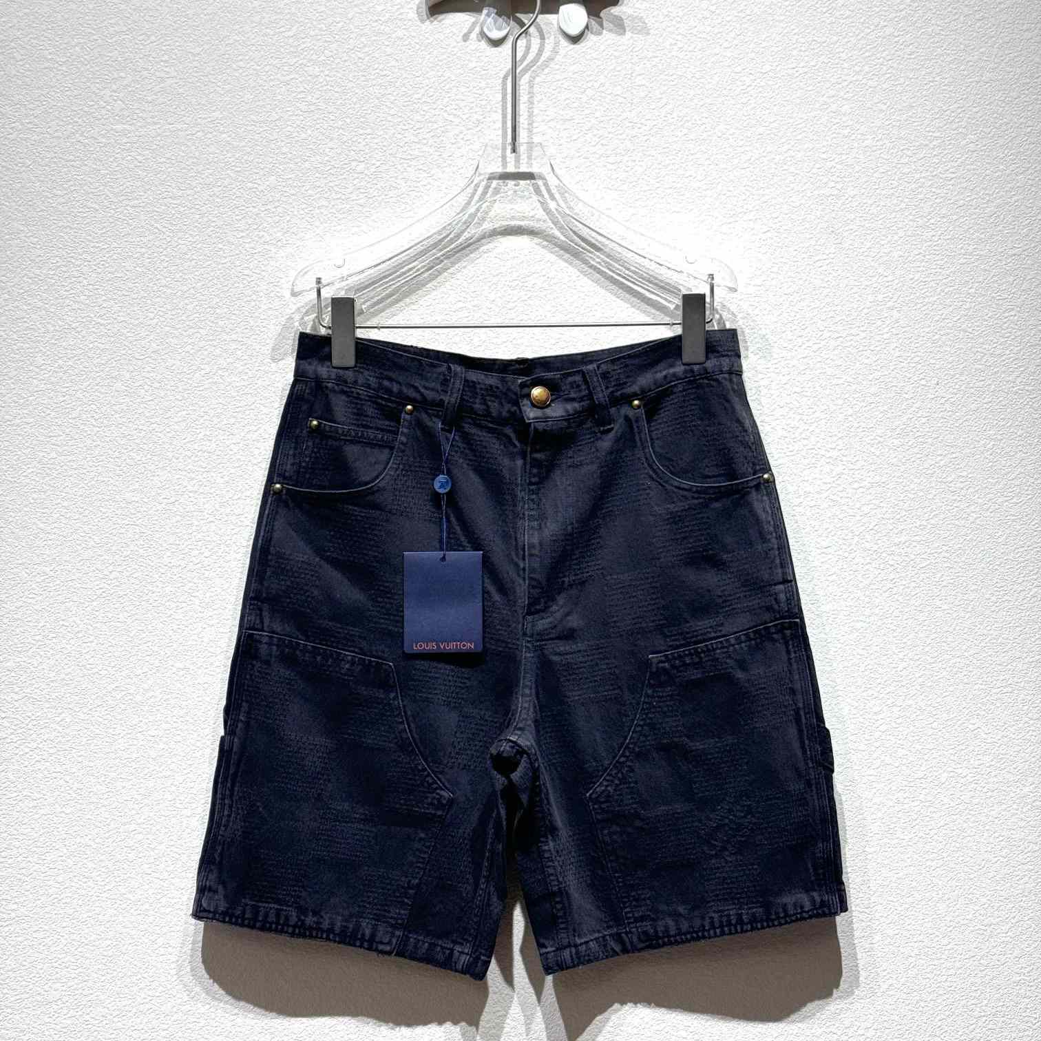 Louis Vuitton Damier Denim Shorts   - DesignerGu