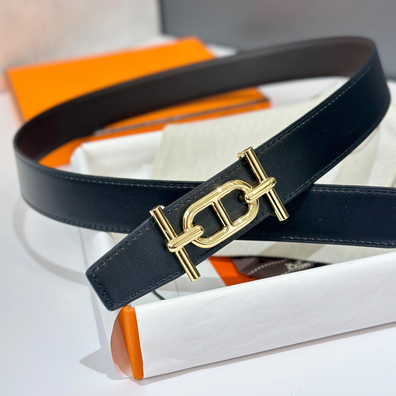 Hermes Ancre Buckle & Reversible Leather Strap 32mm - DesignerGu