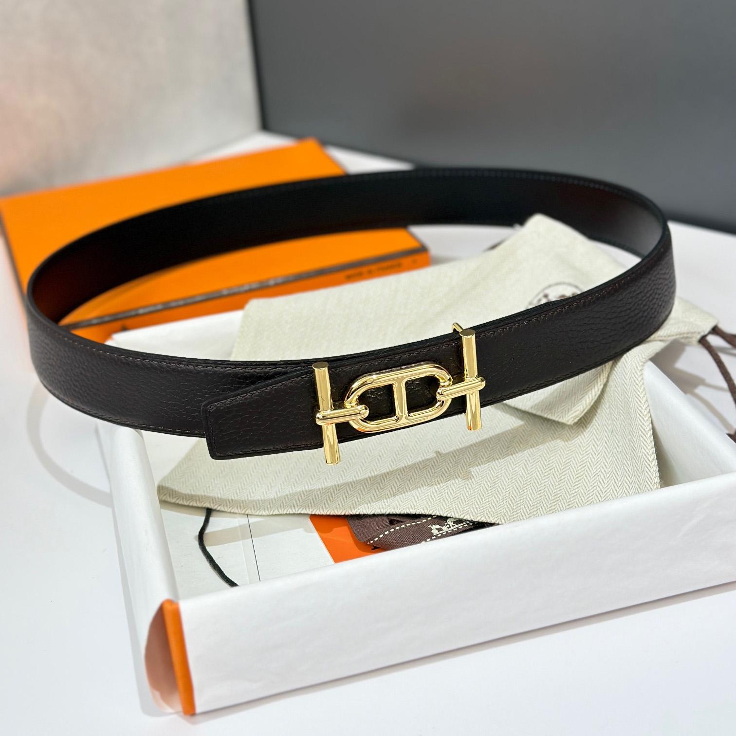 Hermes Ancre Buckle & Reversible Leather Strap 32mm - DesignerGu
