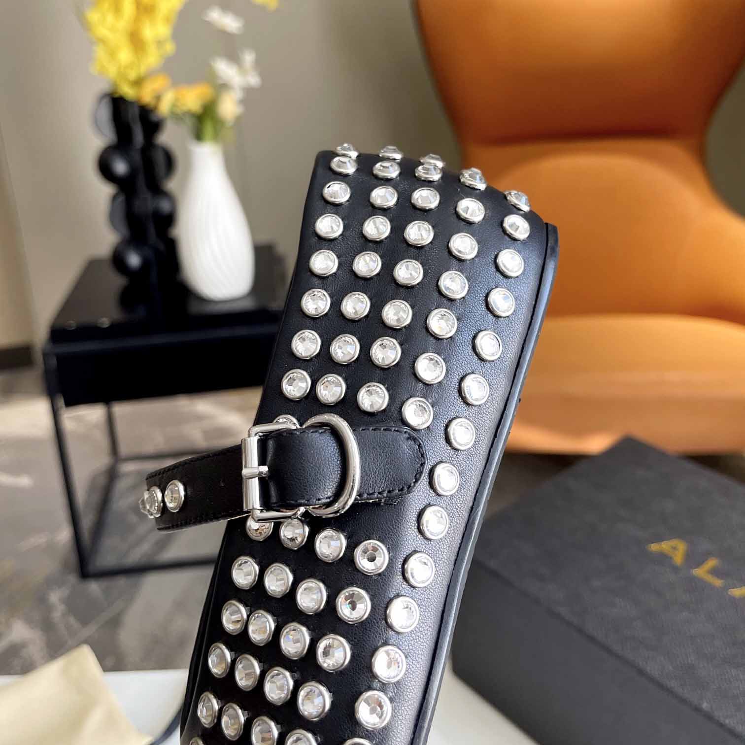 Alaïa Strass Lambskin Ballet Flats - 