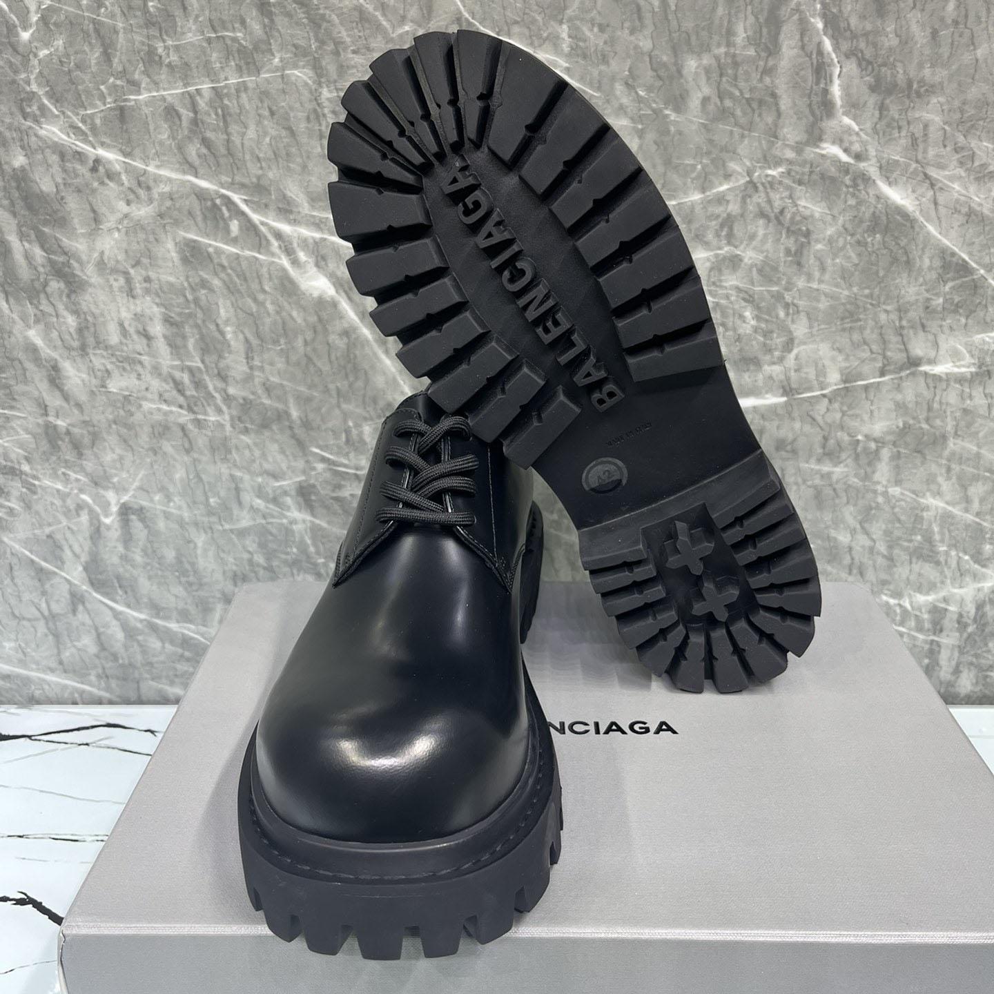Balenciaga Hummer Derbie In Black Matte Calfskin - DesignerGu