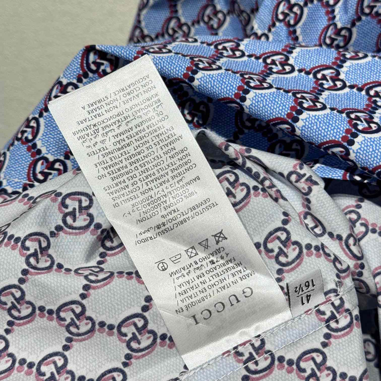 Gucci Printed Cotton Shirt - DesignerGu