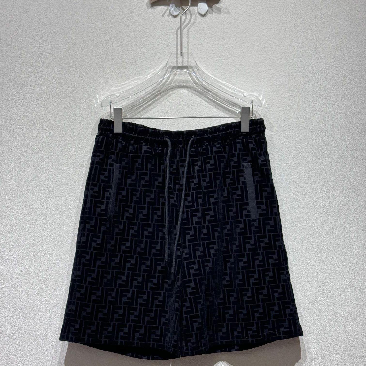 Fendi Black Piqué Pants - DesignerGu