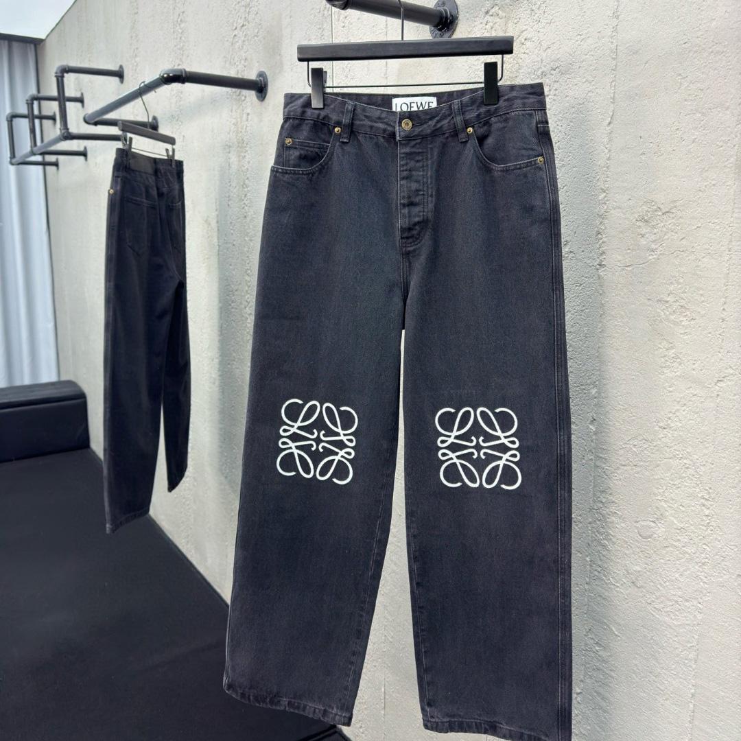 Loewe Anagram Baggy Jeans In Denim - DesignerGu