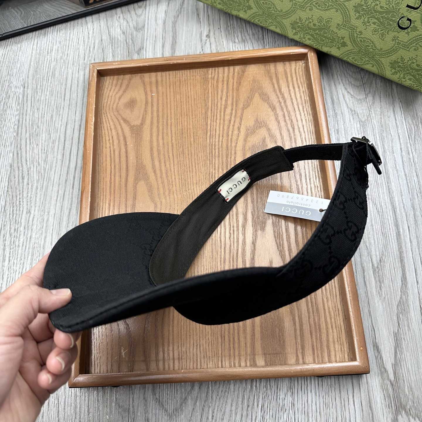 Gucci Original GG Canvas Visor With Web - DesignerGu
