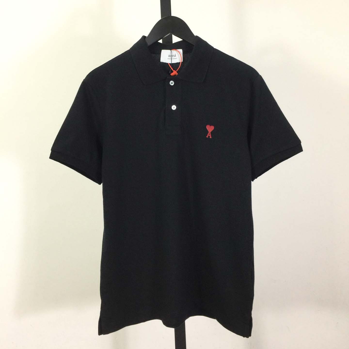 Ami Paris Ami De Coeur Embroidered Polo Shirt - DesignerGu
