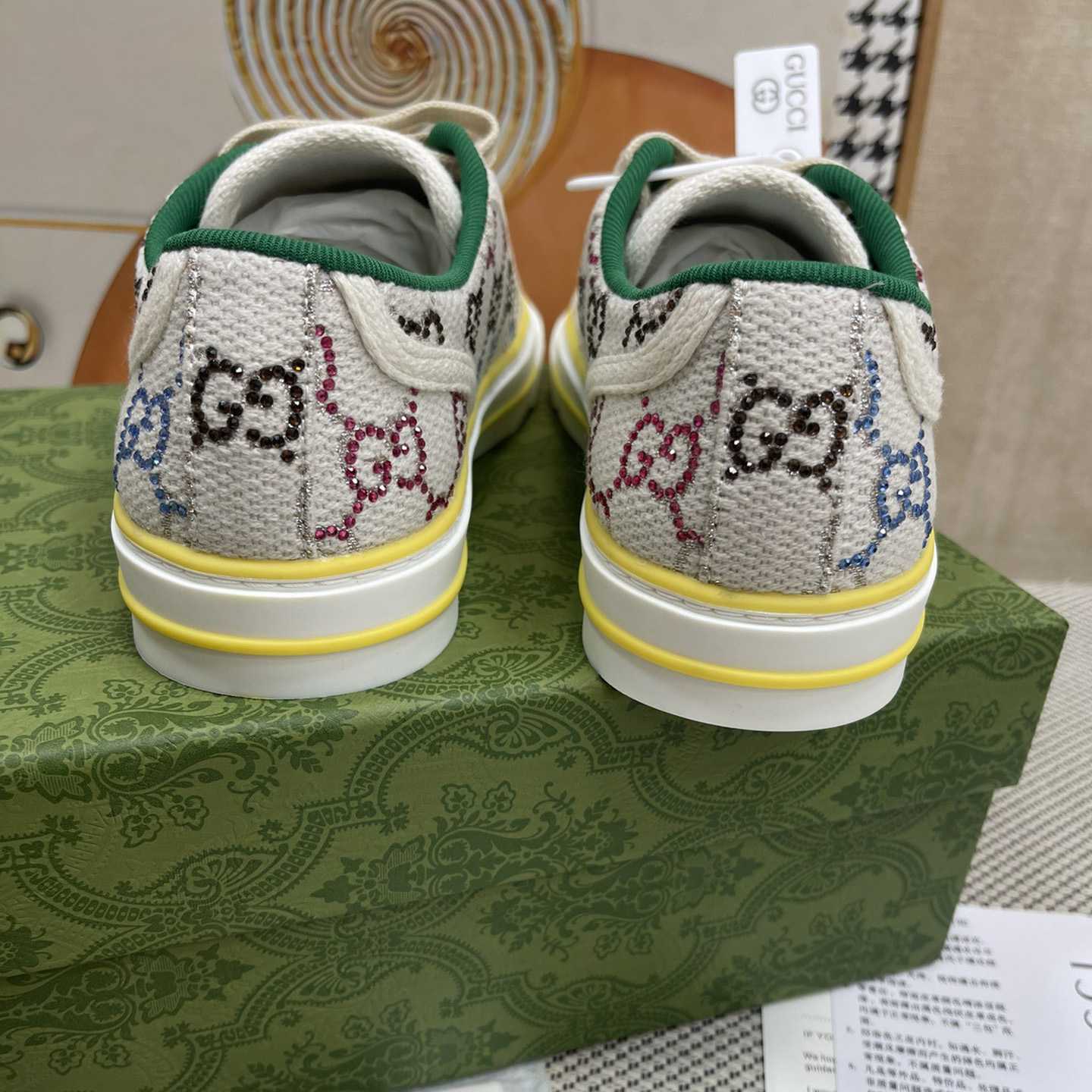 Gucci Crystal Low Top Sneakers  - DesignerGu