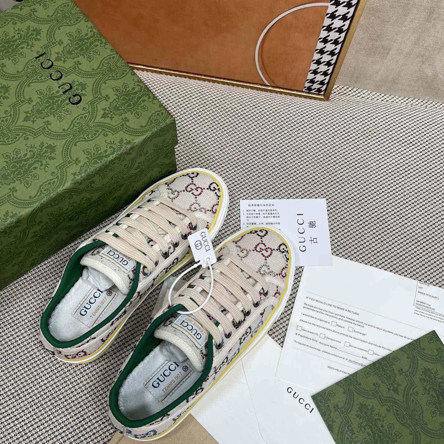 Gucci Crystal Low Top Sneakers  - DesignerGu