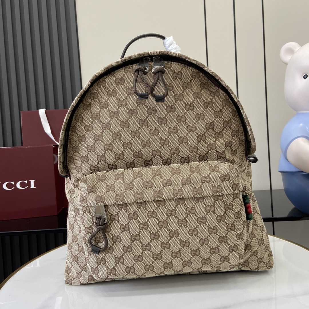 Gucci Medium GG Backpack With Web - DesignerGu