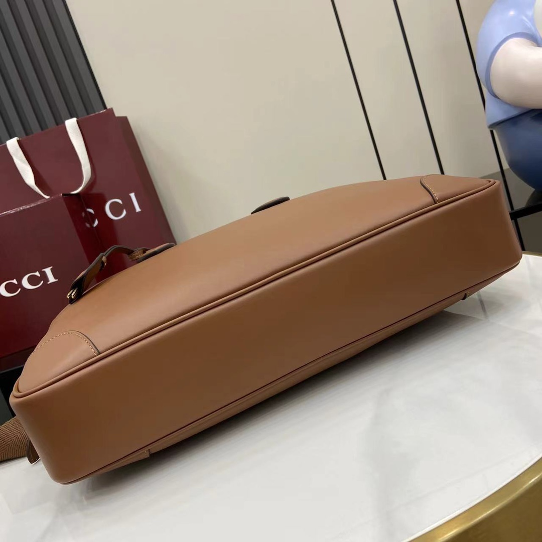 Gucci GG Emblem Medium Briefcase - DesignerGu