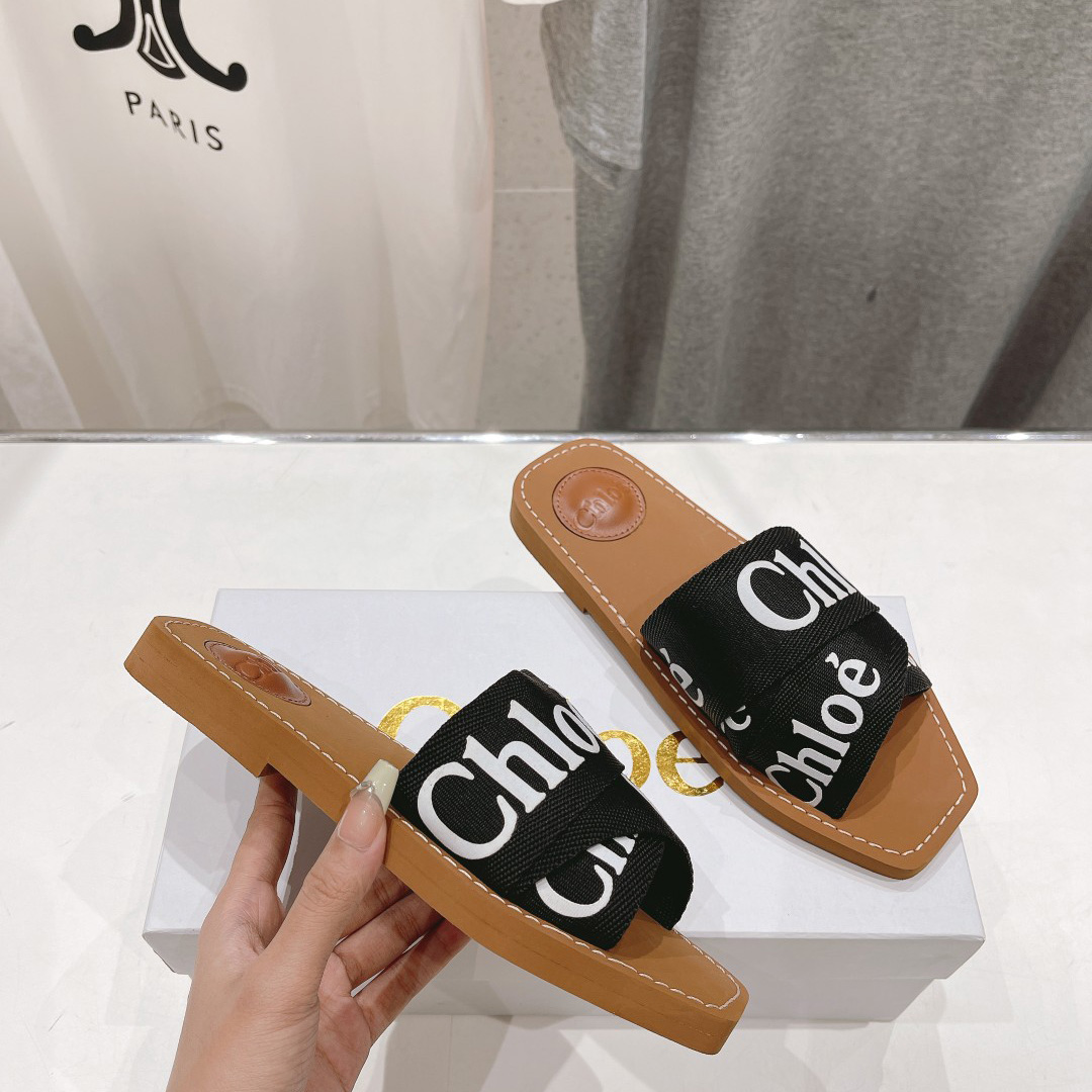 Chloe Woody Cloth Mules - DesignerGu