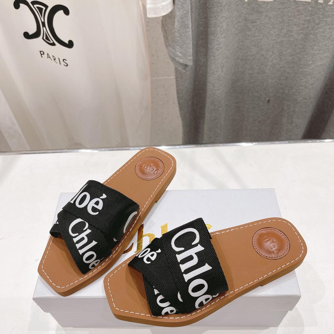 Chloe Woody Cloth Mules - DesignerGu