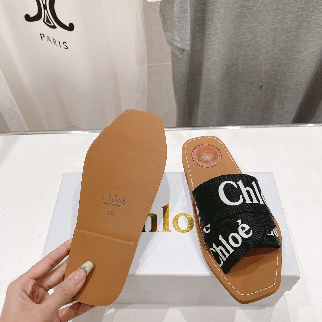 Chloe Woody Cloth Mules - DesignerGu