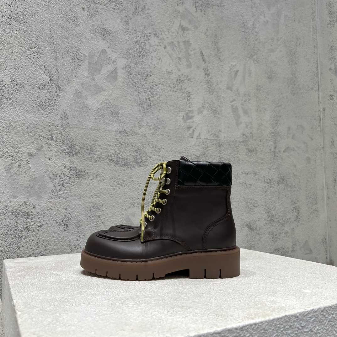 Bottega Veneta Haddock Lace-Up Ankle Boot - DesignerGu