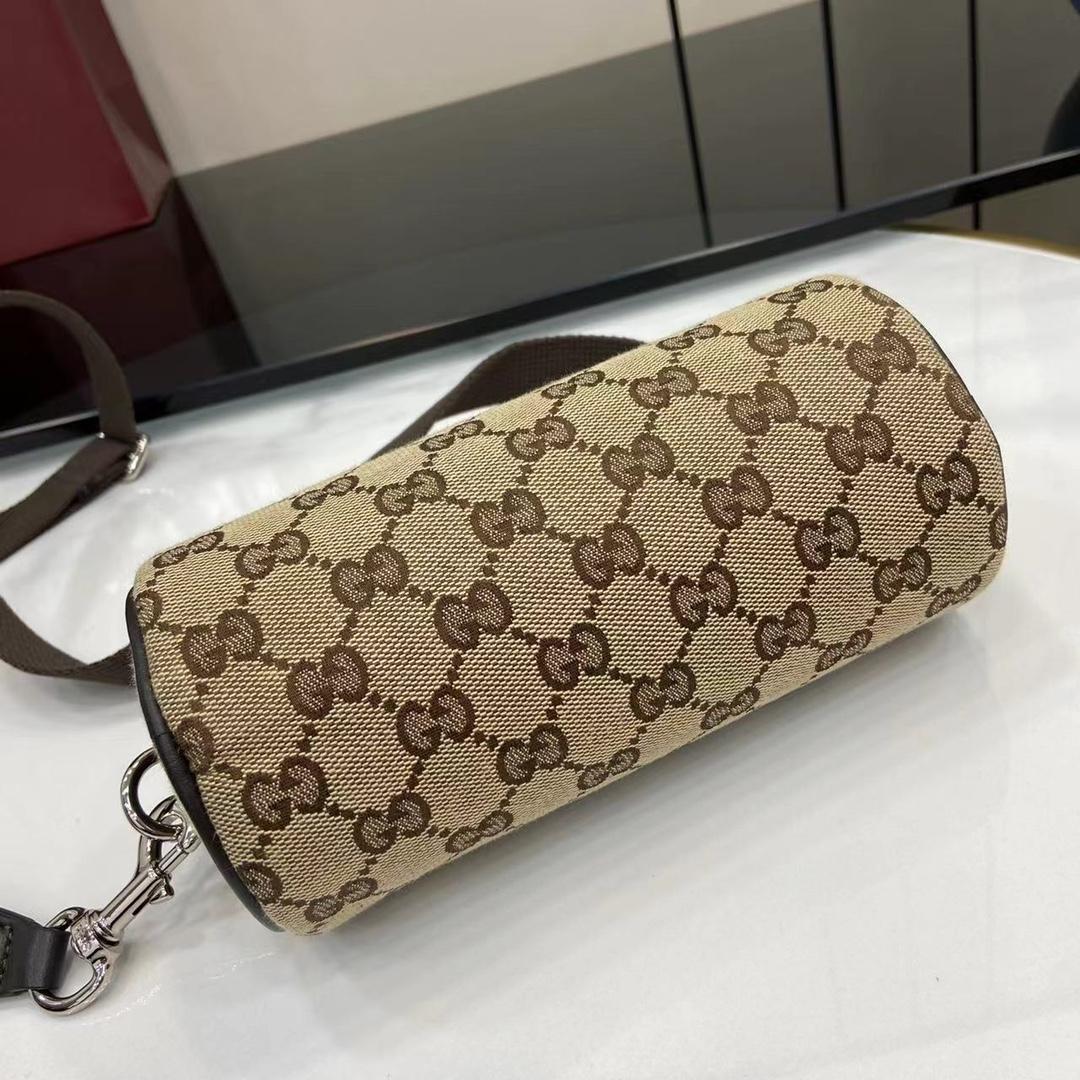 Gucci GG Canvas Mini Cylinder Bag - DesignerGu