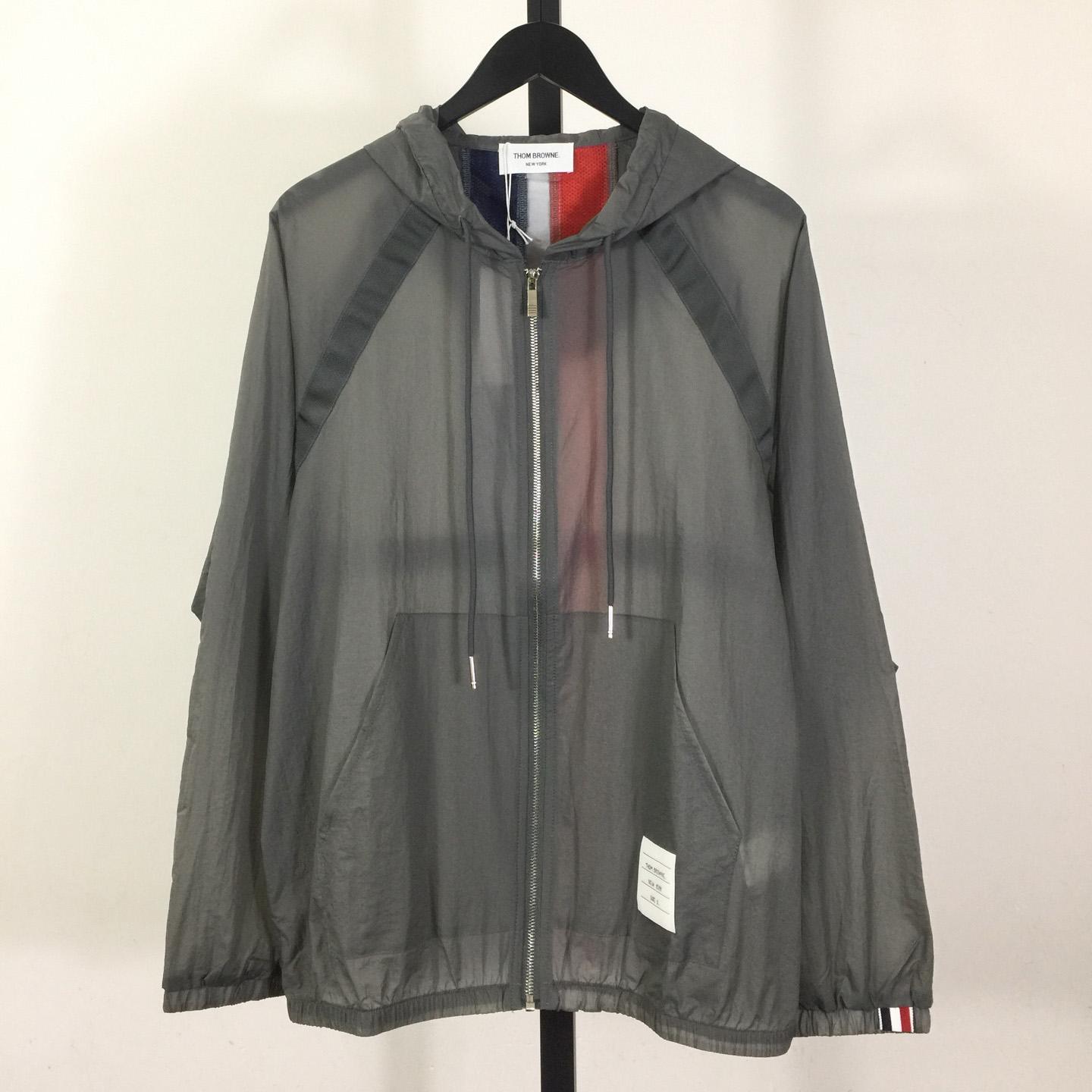 Thom Browne Back Bar Three-Color Sunscreen Long Sleeve Jacket - DesignerGu