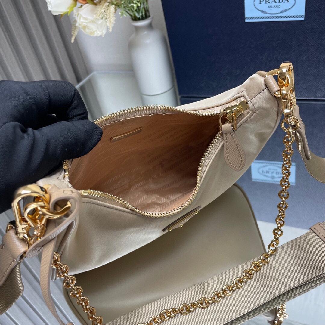 Prada Re-Edition 2005 Re-Nylon And Saffiano Leather Bag With Charm - DesignerGu
