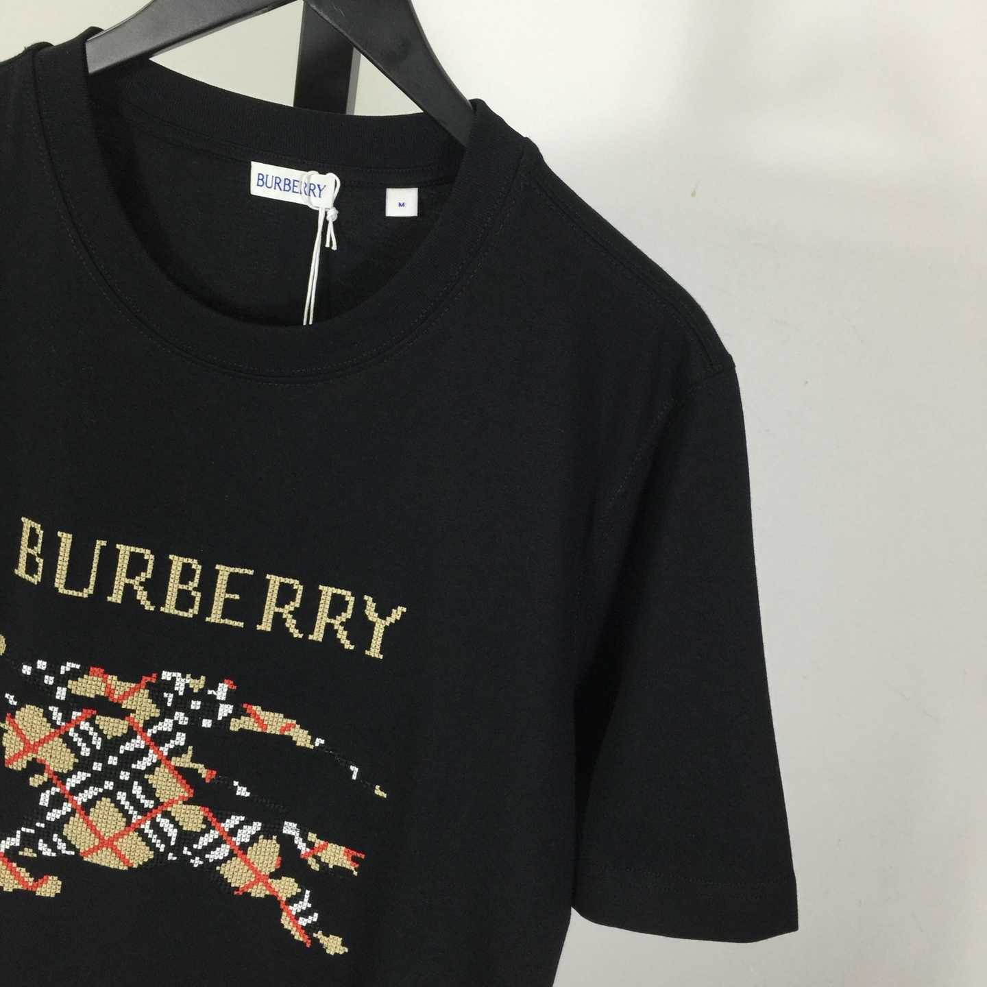 Burberry Cross Stitch EKD​ Cotton T-shirt - DesignerGu