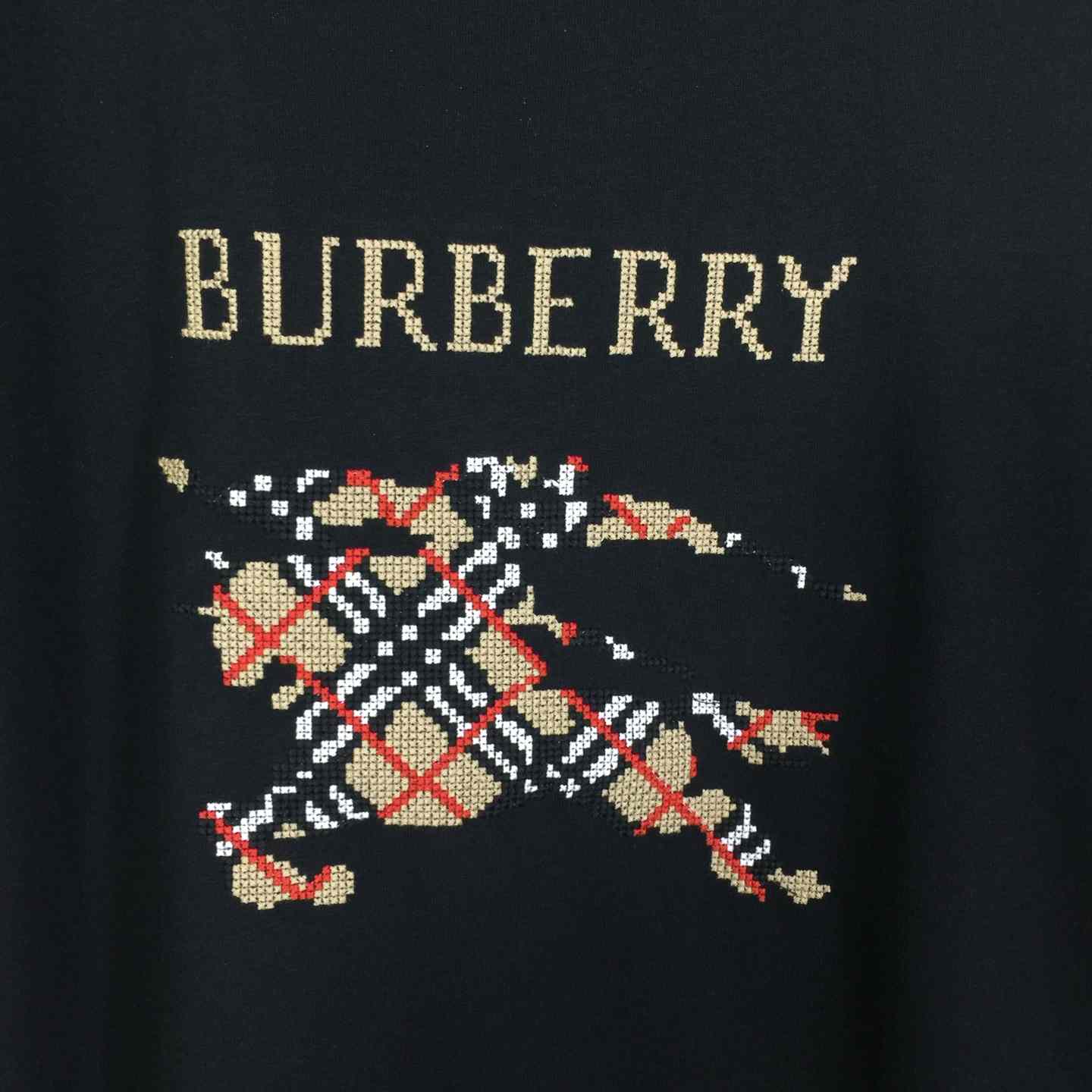 Burberry Cross Stitch EKD​ Cotton T-shirt - DesignerGu