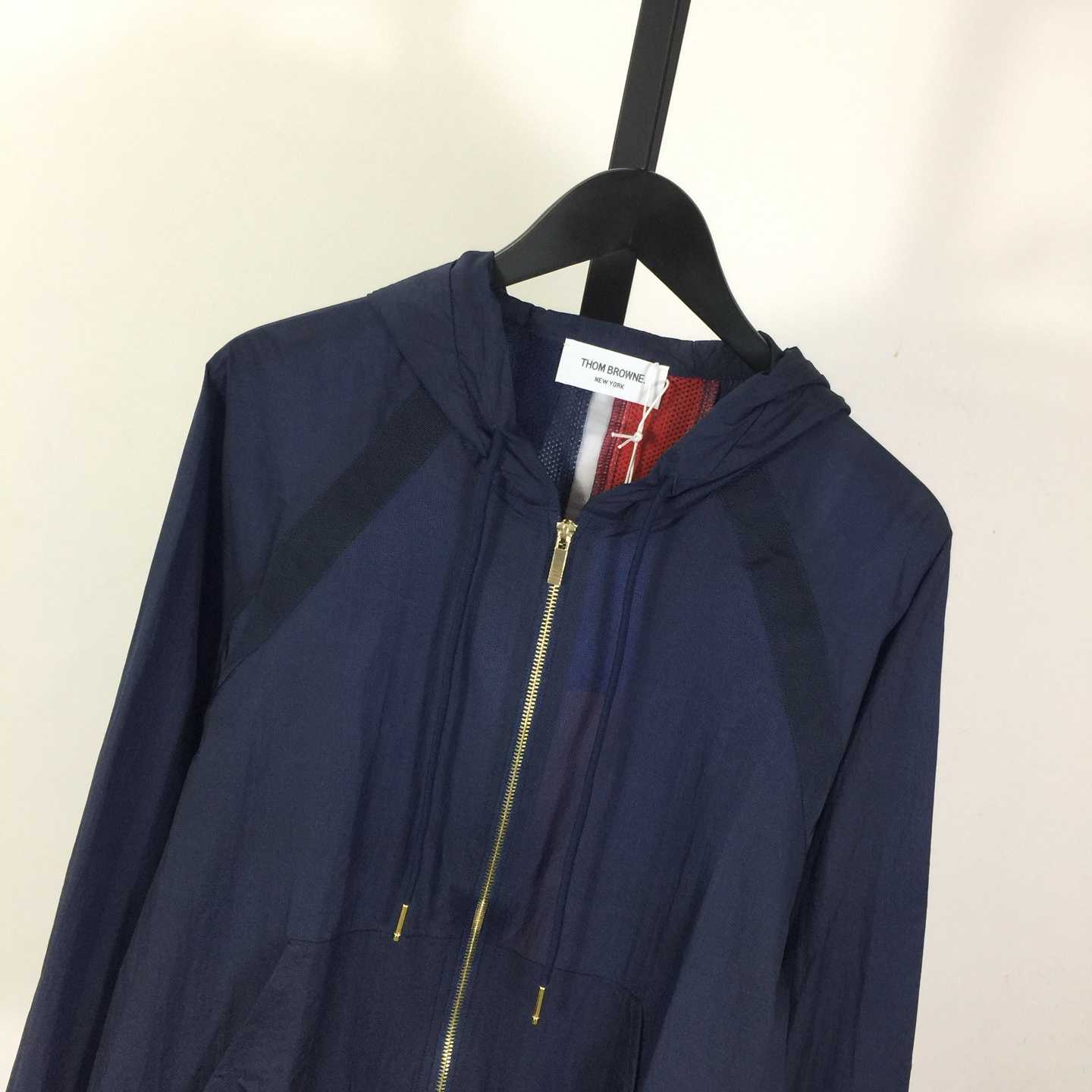 Thom Browne Back Bar Three-Color Sunscreen Long Sleeve Jacket - DesignerGu