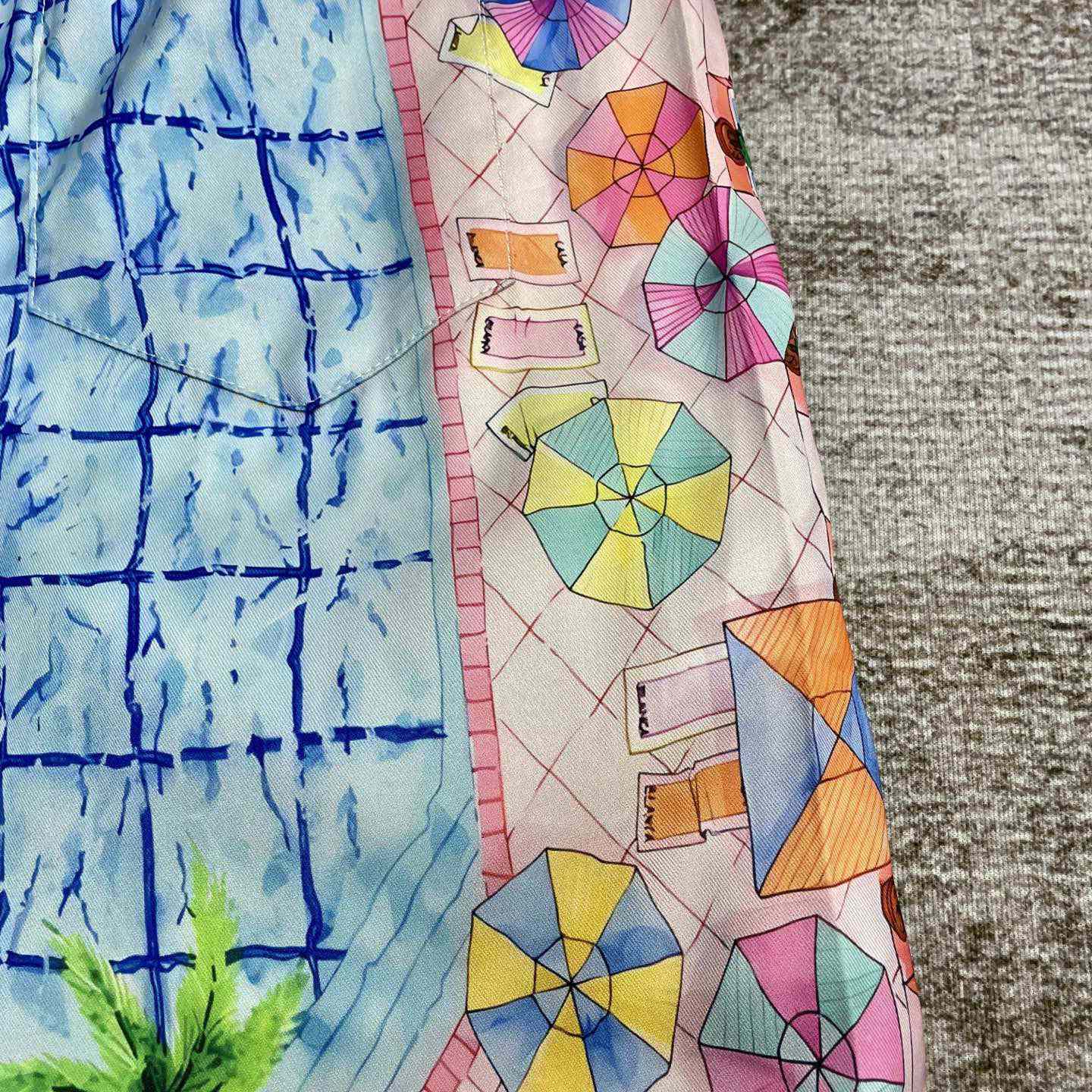 Casablanca Le Plongeon Silk Shorts   CA3517 - 