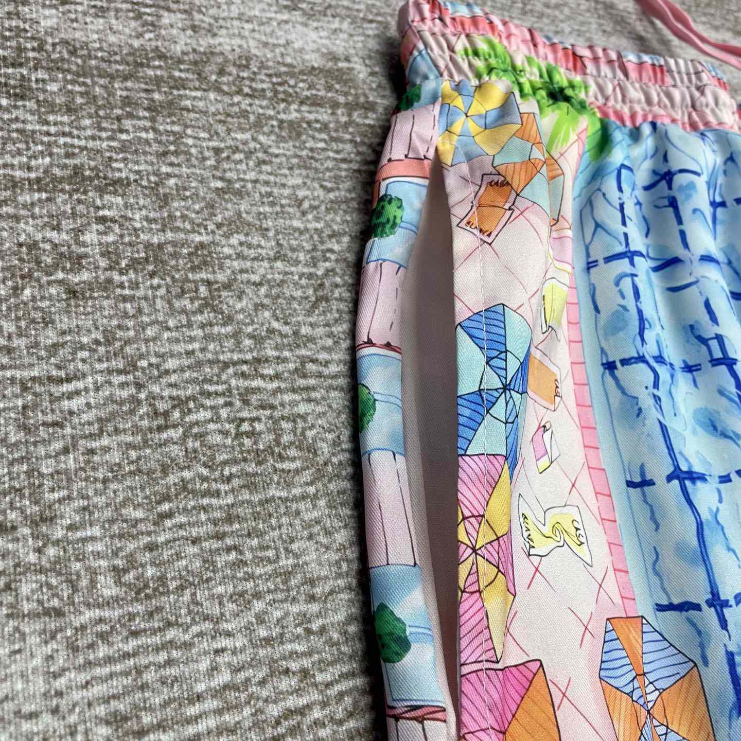 Casablanca Le Plongeon Silk Shorts   CA3517 - DesignerGu