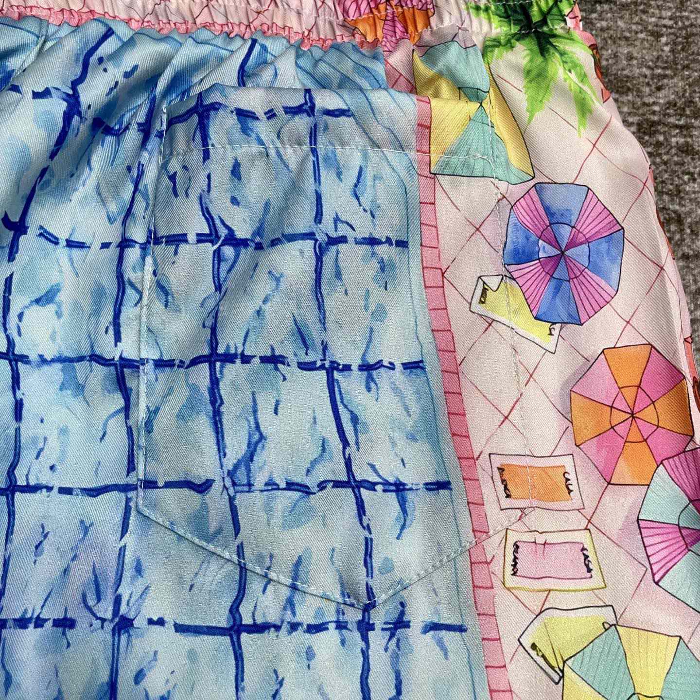 Casablanca Le Plongeon Silk Shorts   CA3517 - DesignerGu