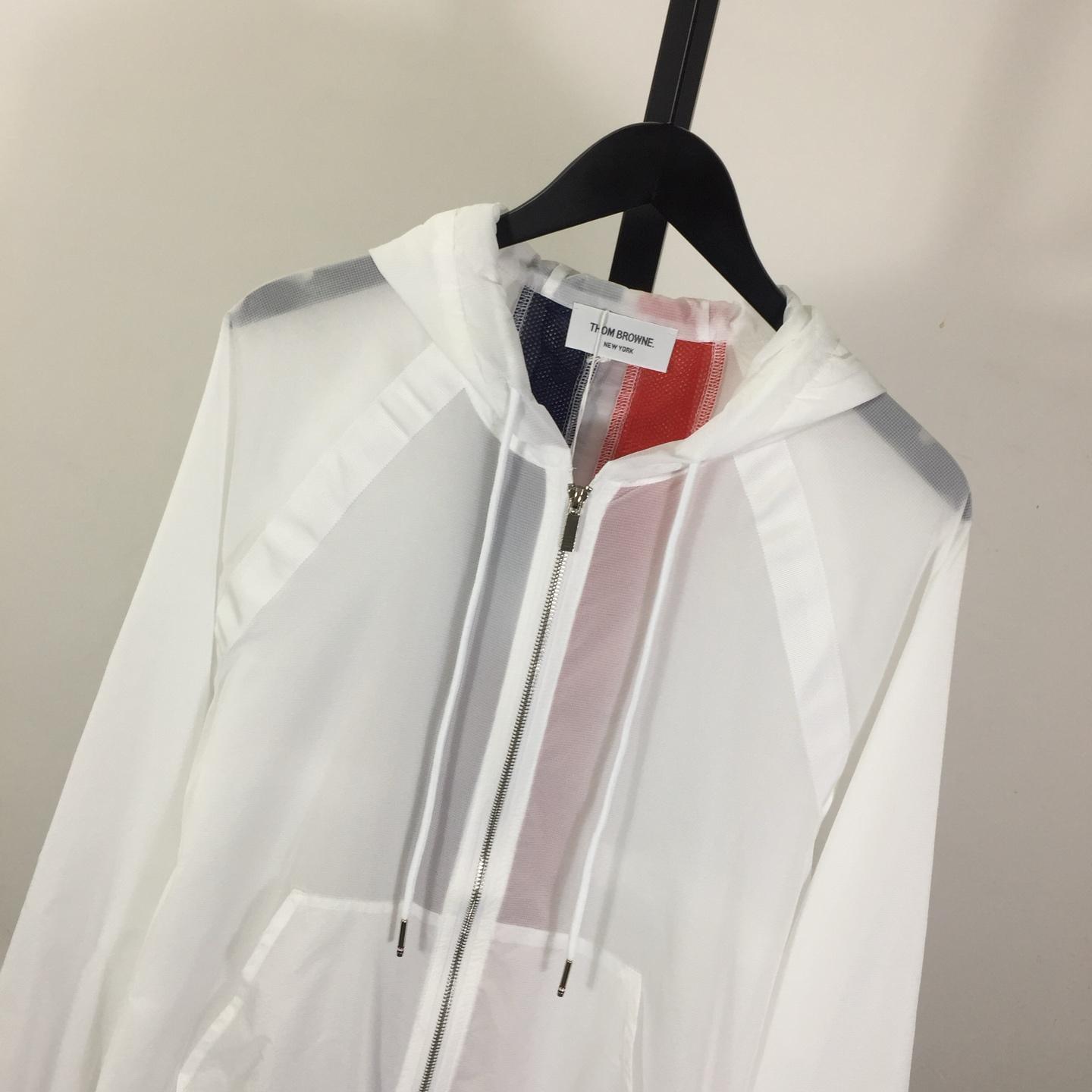 Thom Browne Back Bar Three-Color Sunscreen Long Sleeve Jacket - DesignerGu