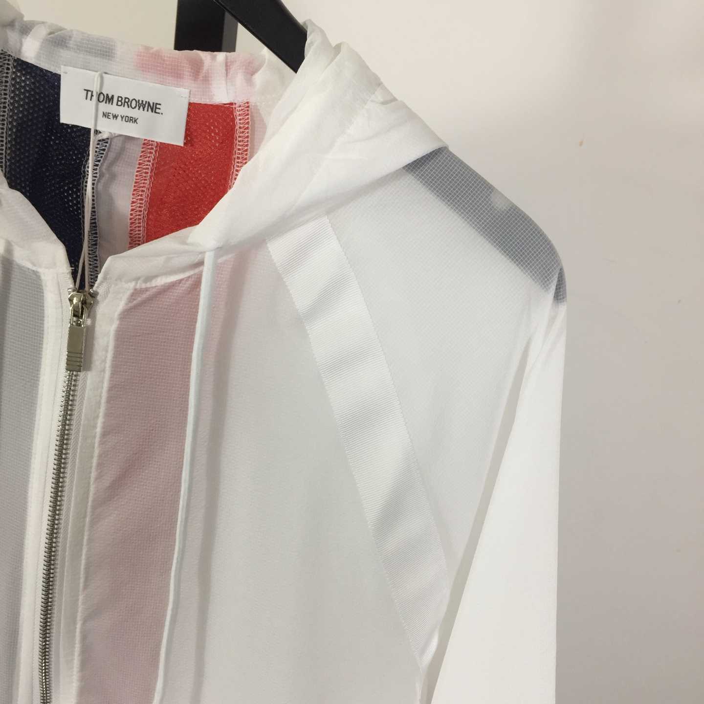 Thom Browne Back Bar Three-Color Sunscreen Long Sleeve Jacket - DesignerGu