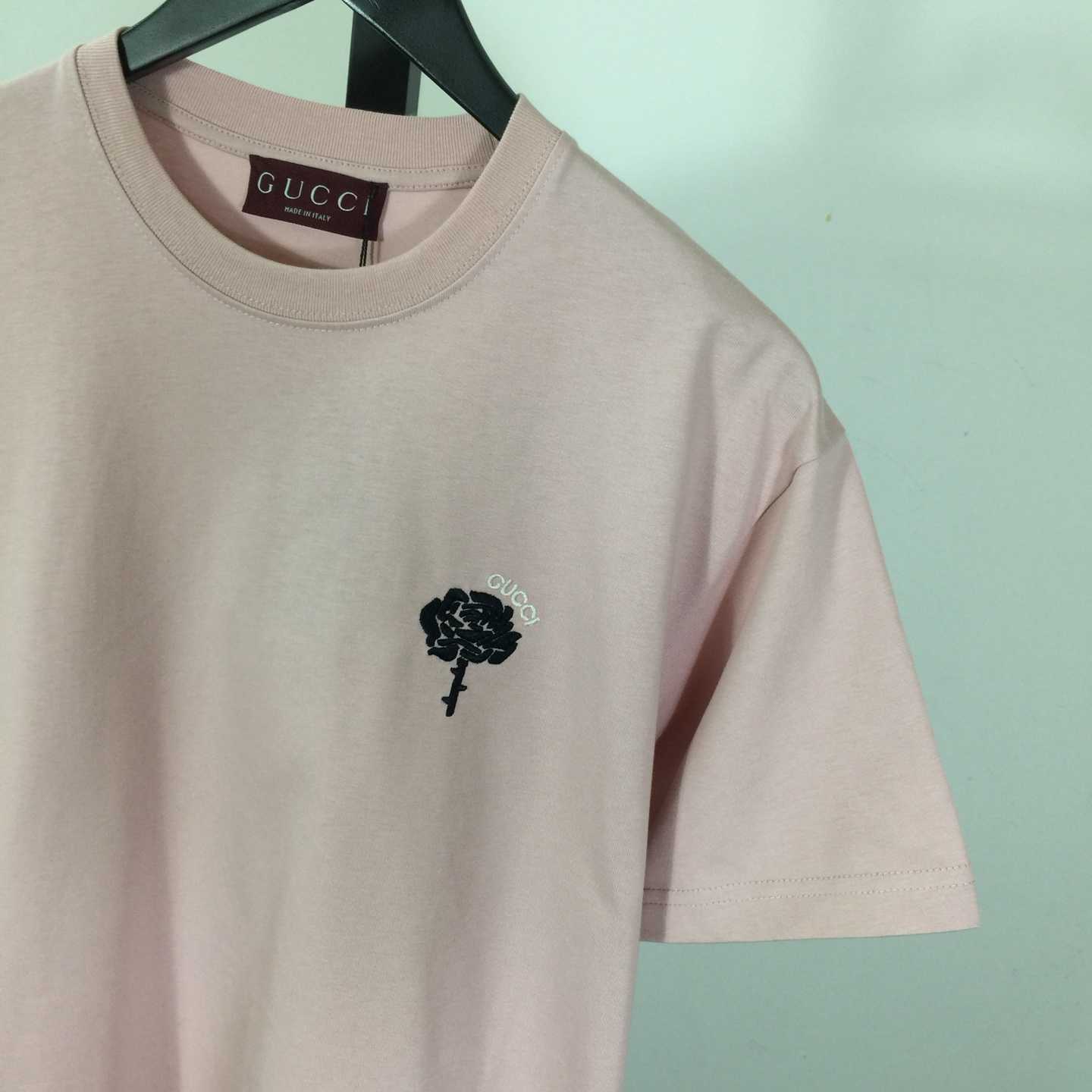 Gucci Cotton Jersey T-Shirt With Embroidery - DesignerGu