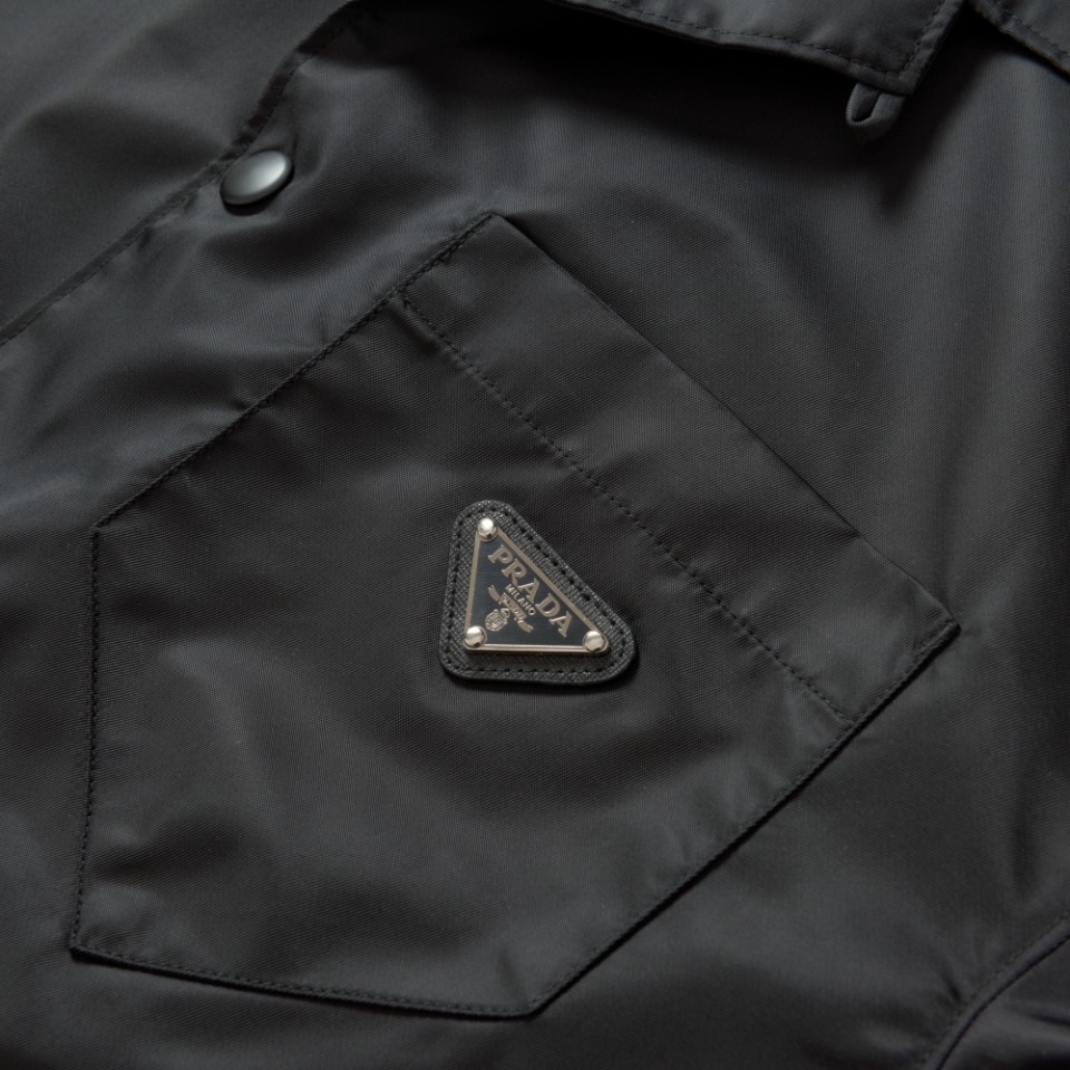 Prada Black Re-nylon Short-sleeved Shirt  - DesignerGu