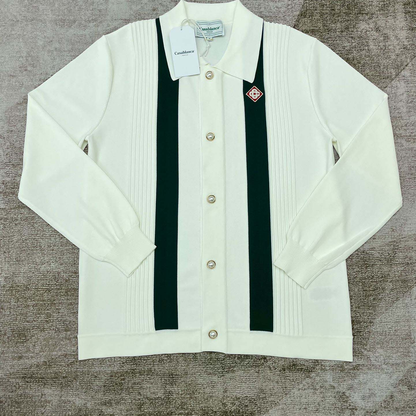 Casablanca White Embroidered Cardigan  D0055 - DesignerGu