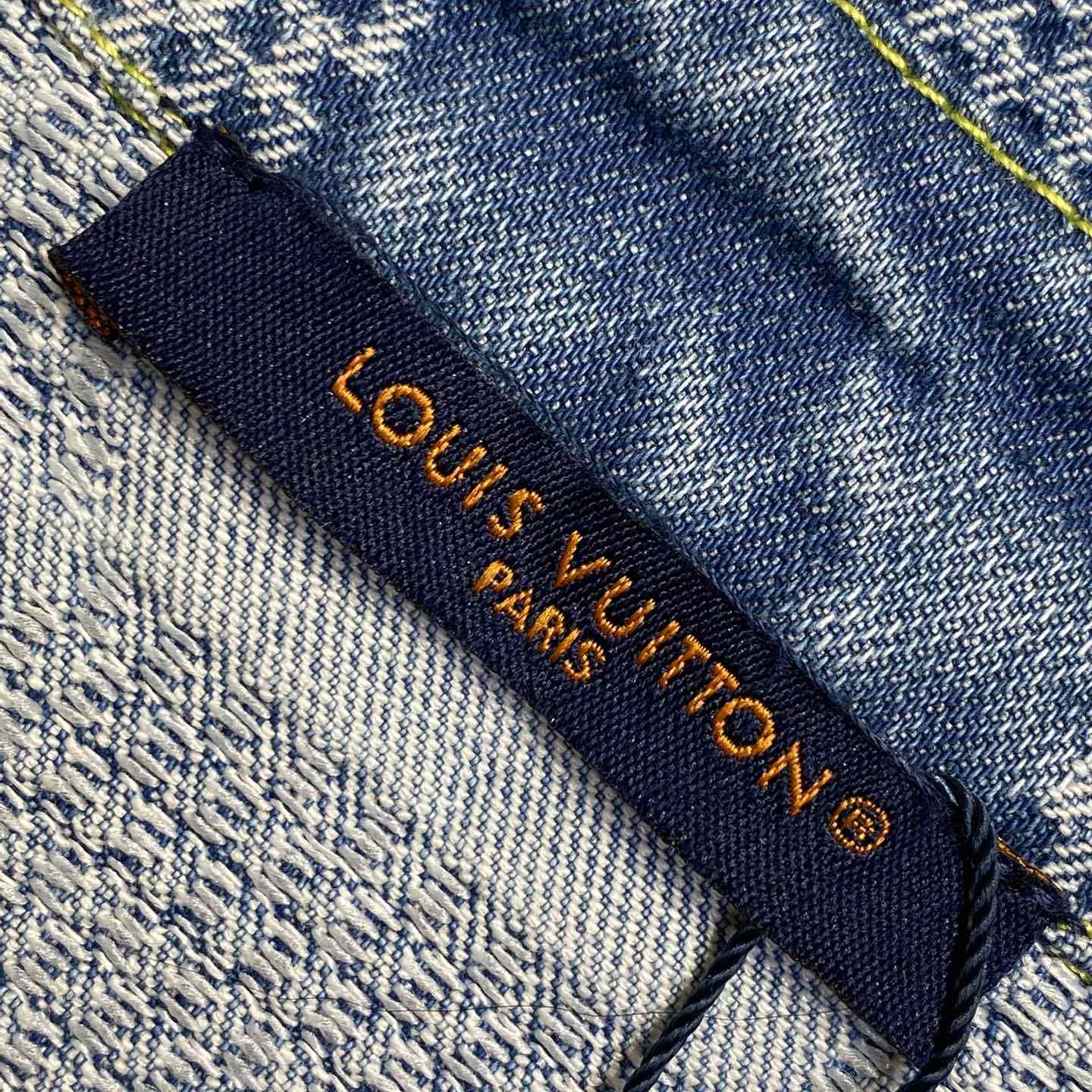 Louis Vuitton Damier Short-Sleeved Chambray Shirt   - DesignerGu