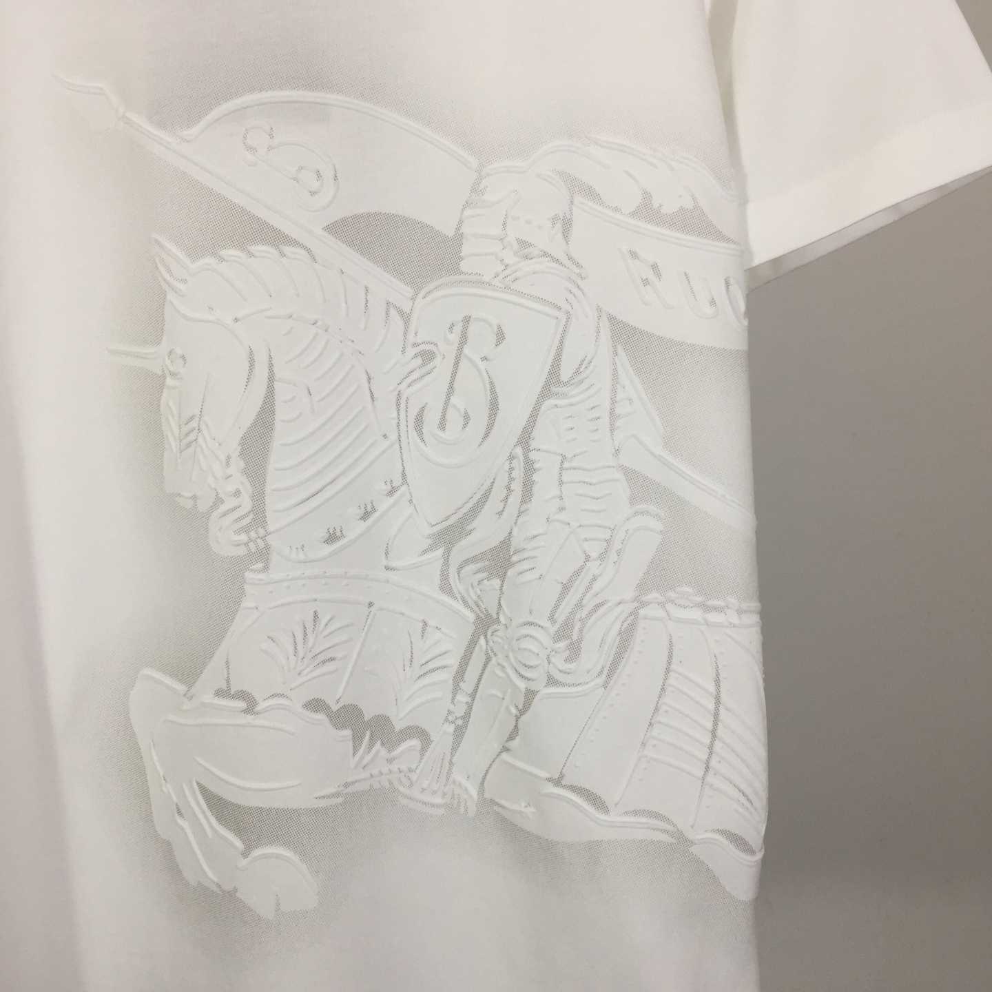 Burberry White EKD Cotton T-shirt - DesignerGu