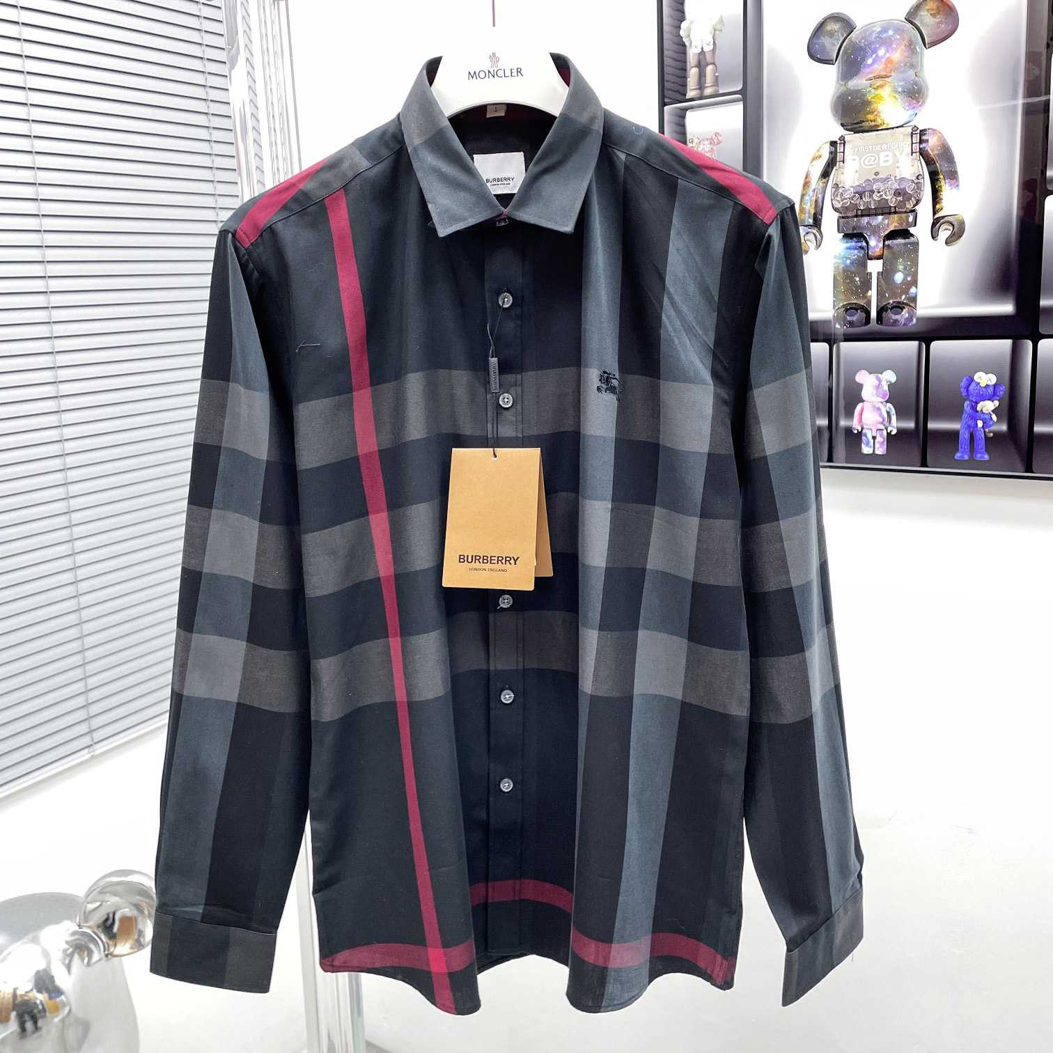 Burberry Check Stretch Shirt  - DesignerGu