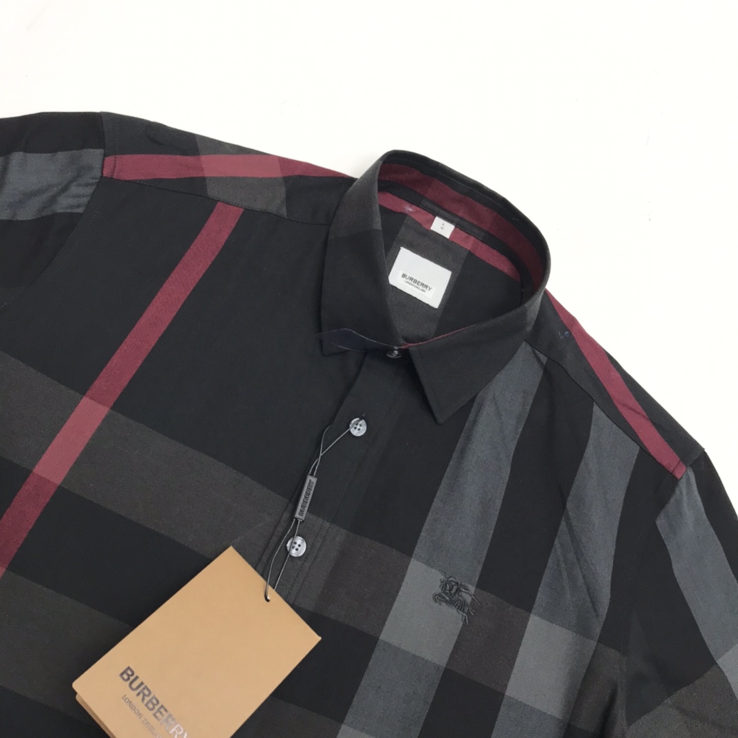 Burberry Check Stretch Shirt  - DesignerGu
