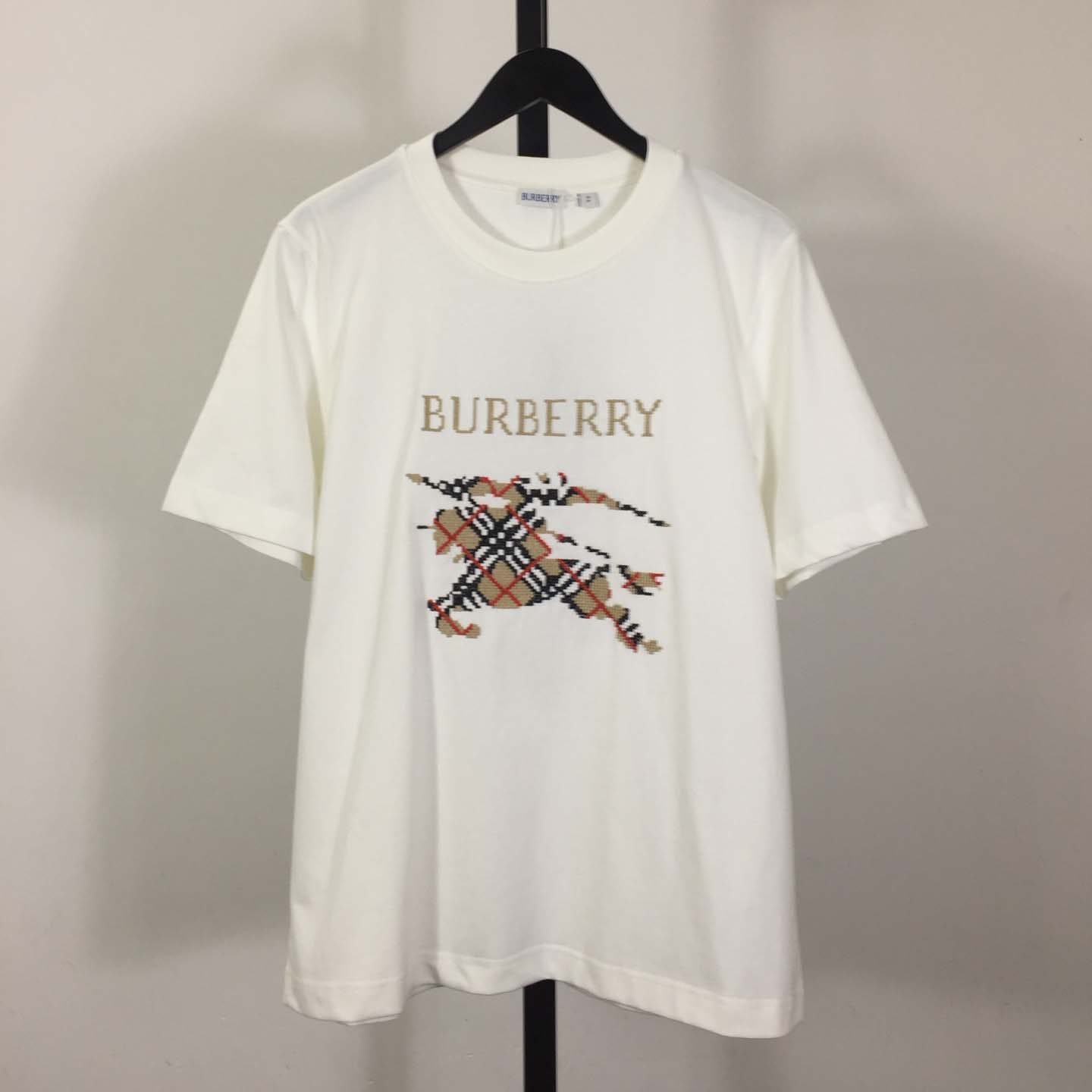 Burberry Cross Stitch EKD​ Cotton T-shirt - DesignerGu