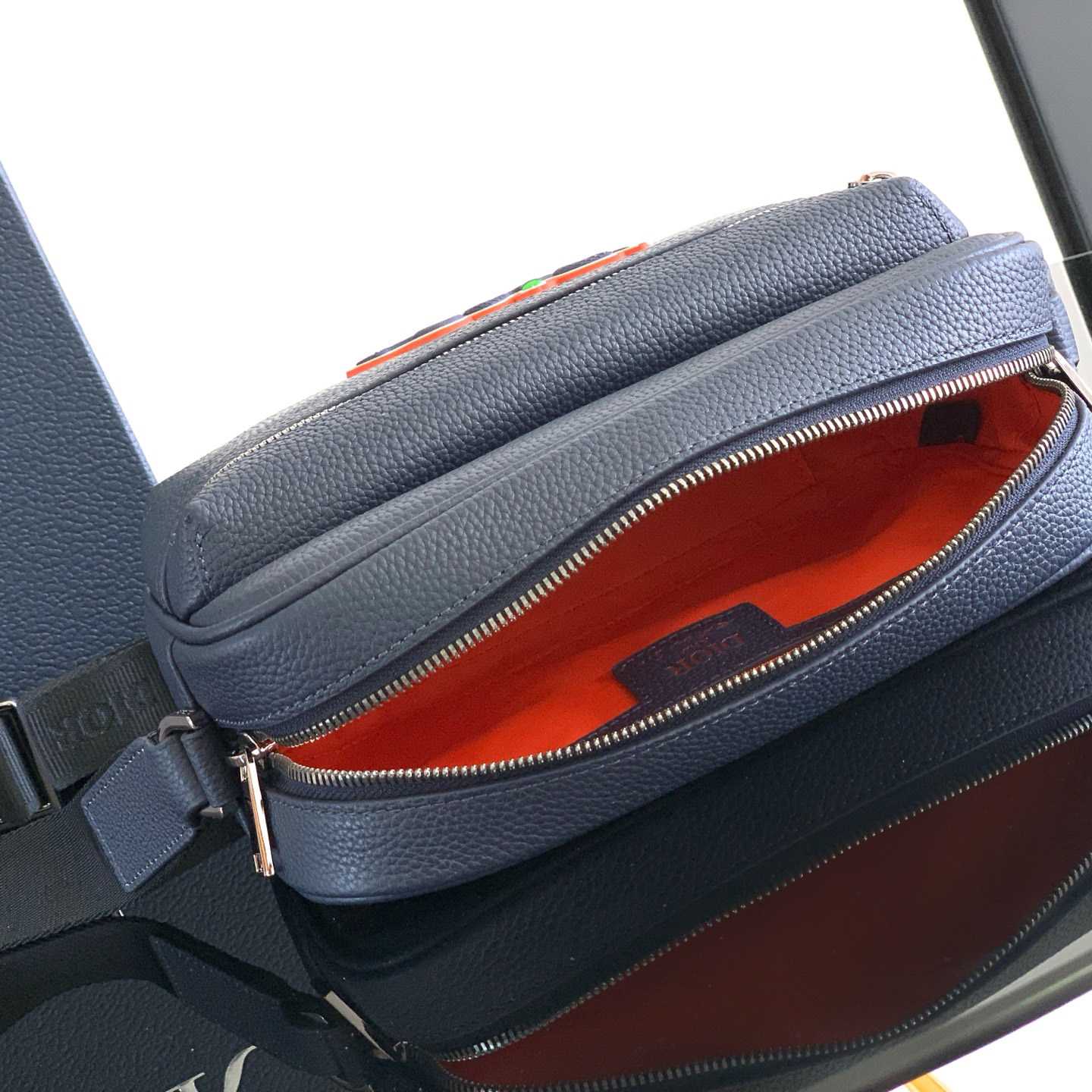 Dior And Kaws Mini Rider 2.0 Zipped Messenger Bag   - DesignerGu