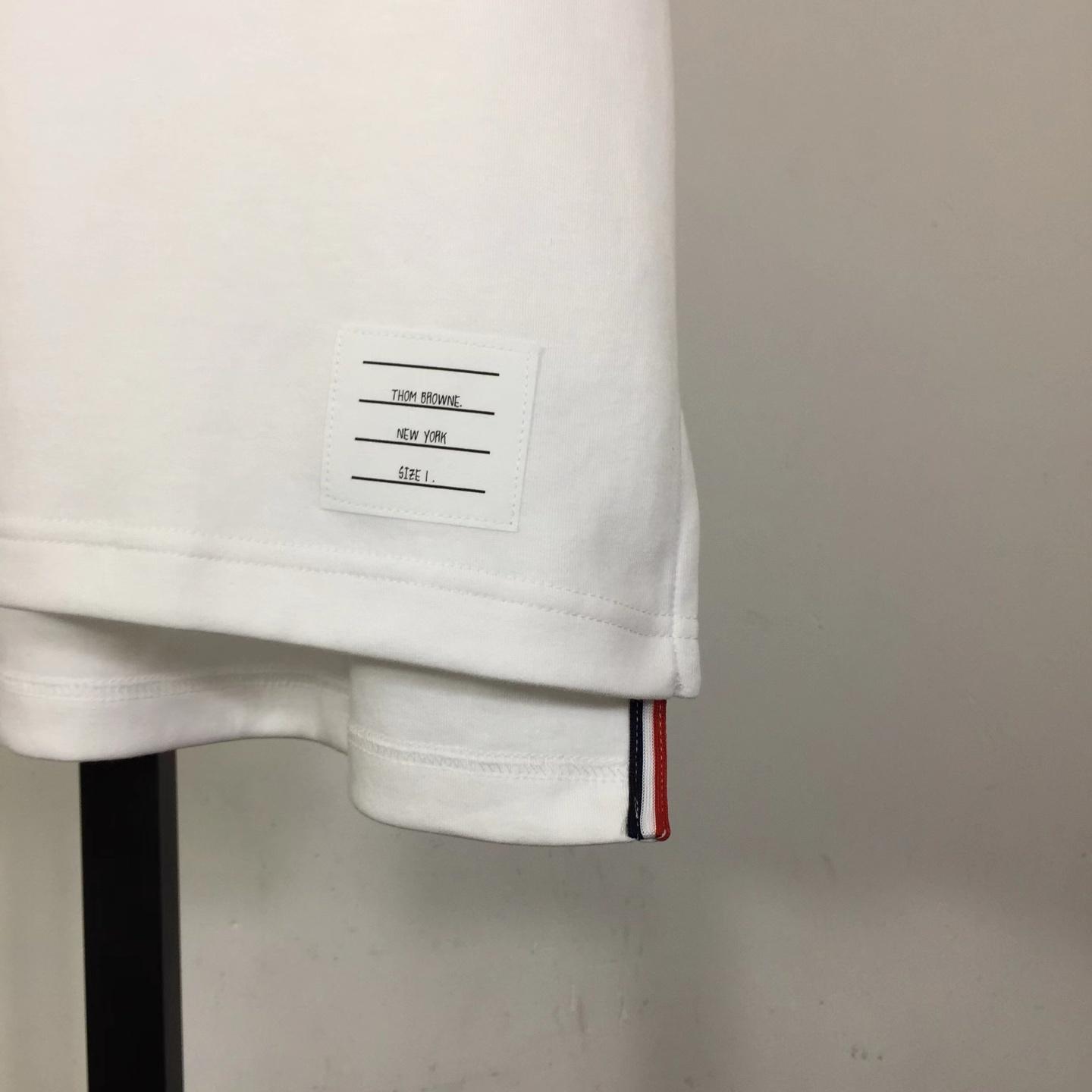 Thom Browne Cotton Rugby Short Sleeve Tee - DesignerGu