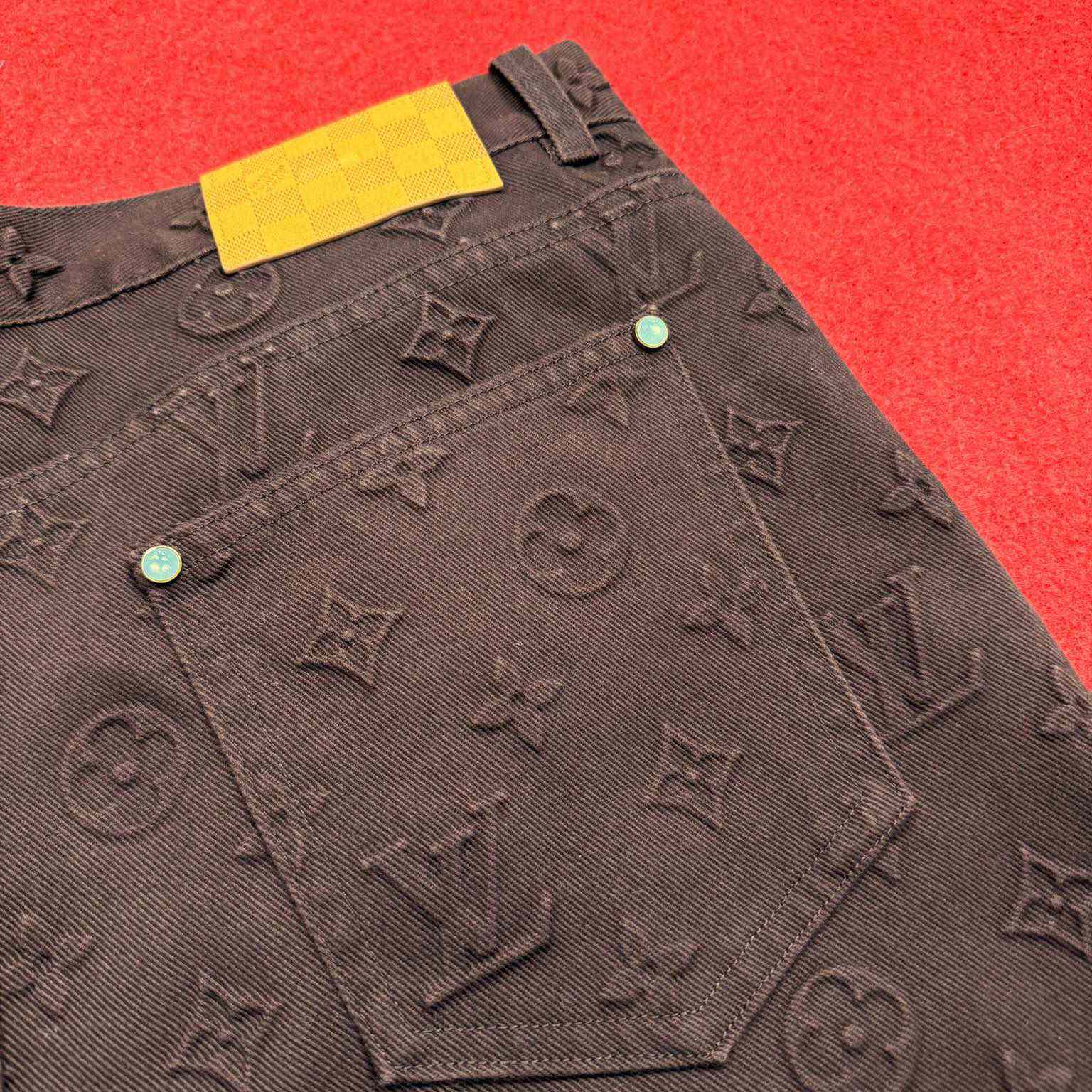 Louis Vuitton Monogram Embossed Skate Pants   1AHBLW - DesignerGu