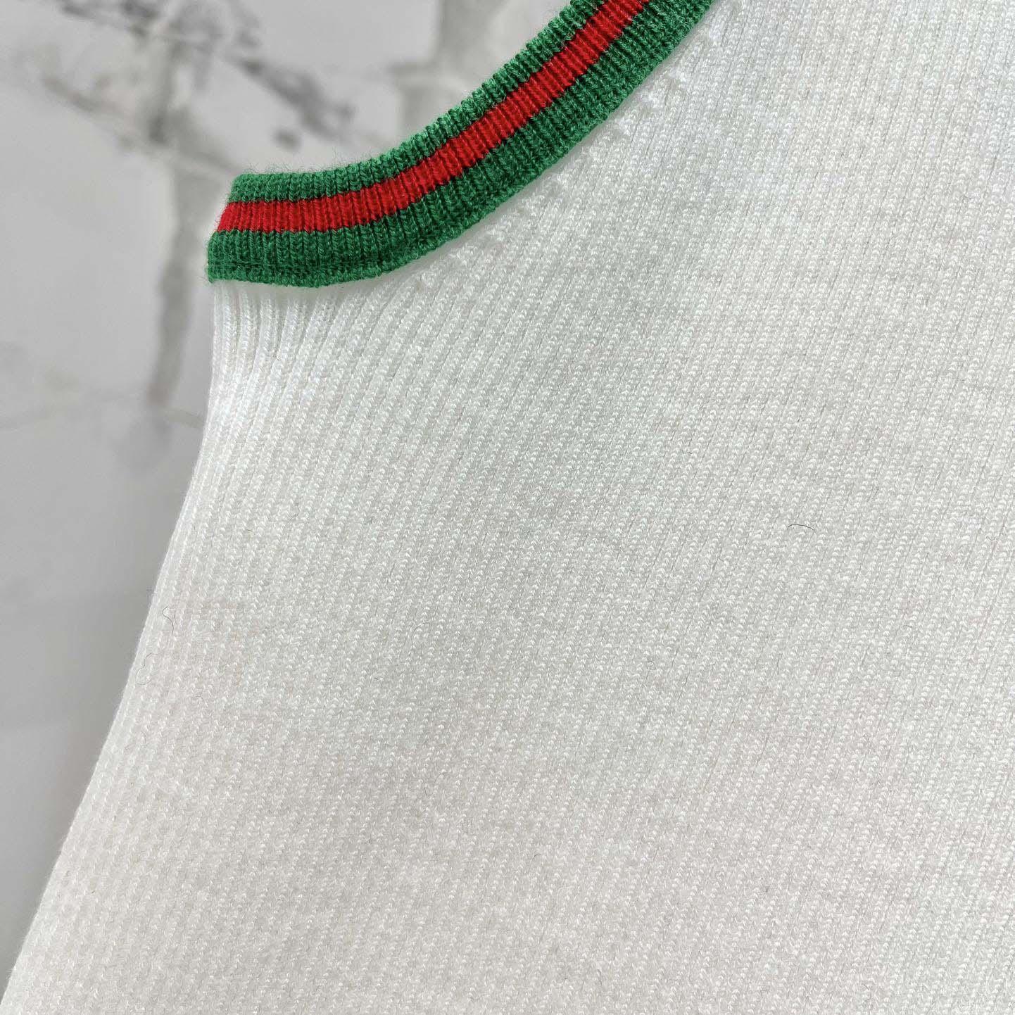 Gucci Cotton Rib Tank Top With Web - DesignerGu
