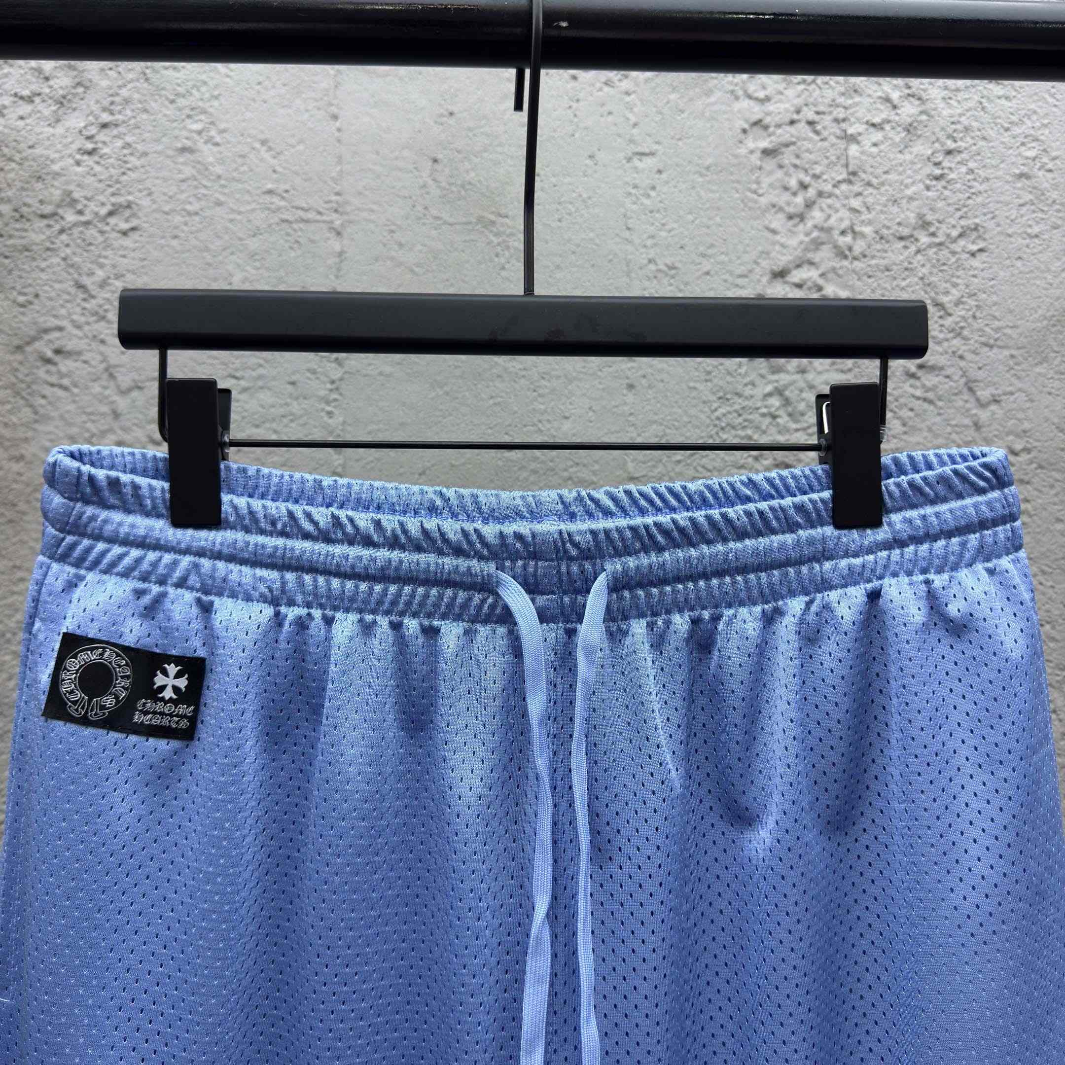Chrome Hearts Sports Mesh Varsity Shorts Blue - DesignerGu