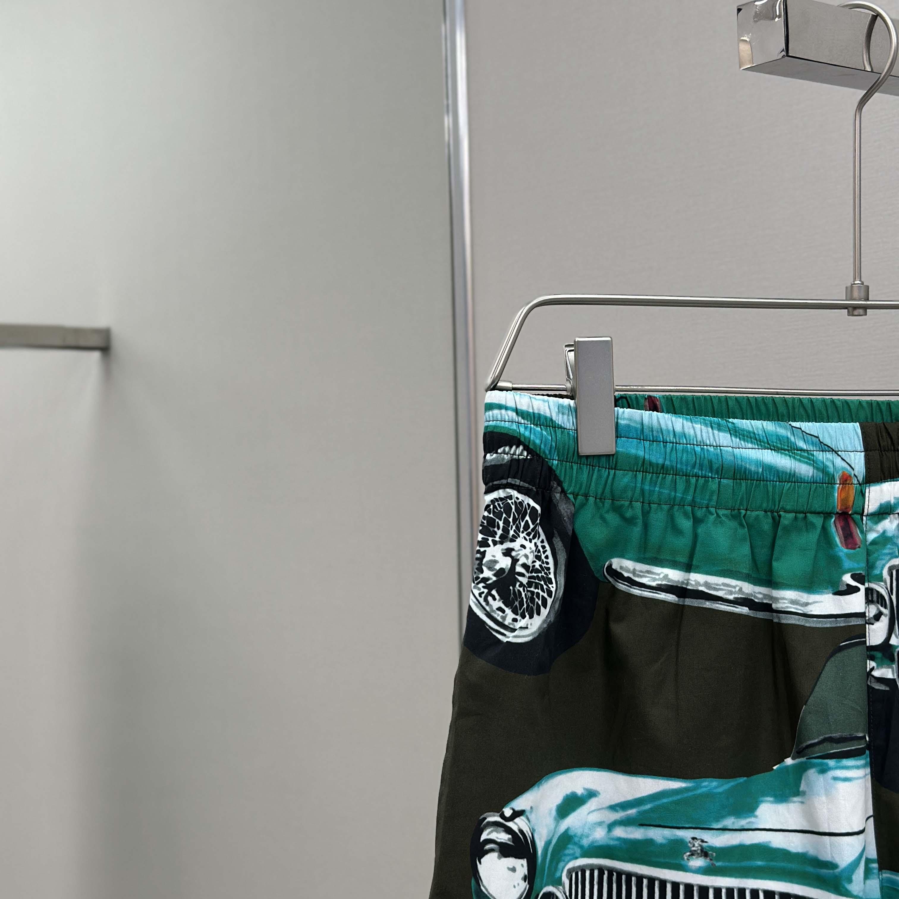 Burberry Car Cotton Poplin Shorts - DesignerGu