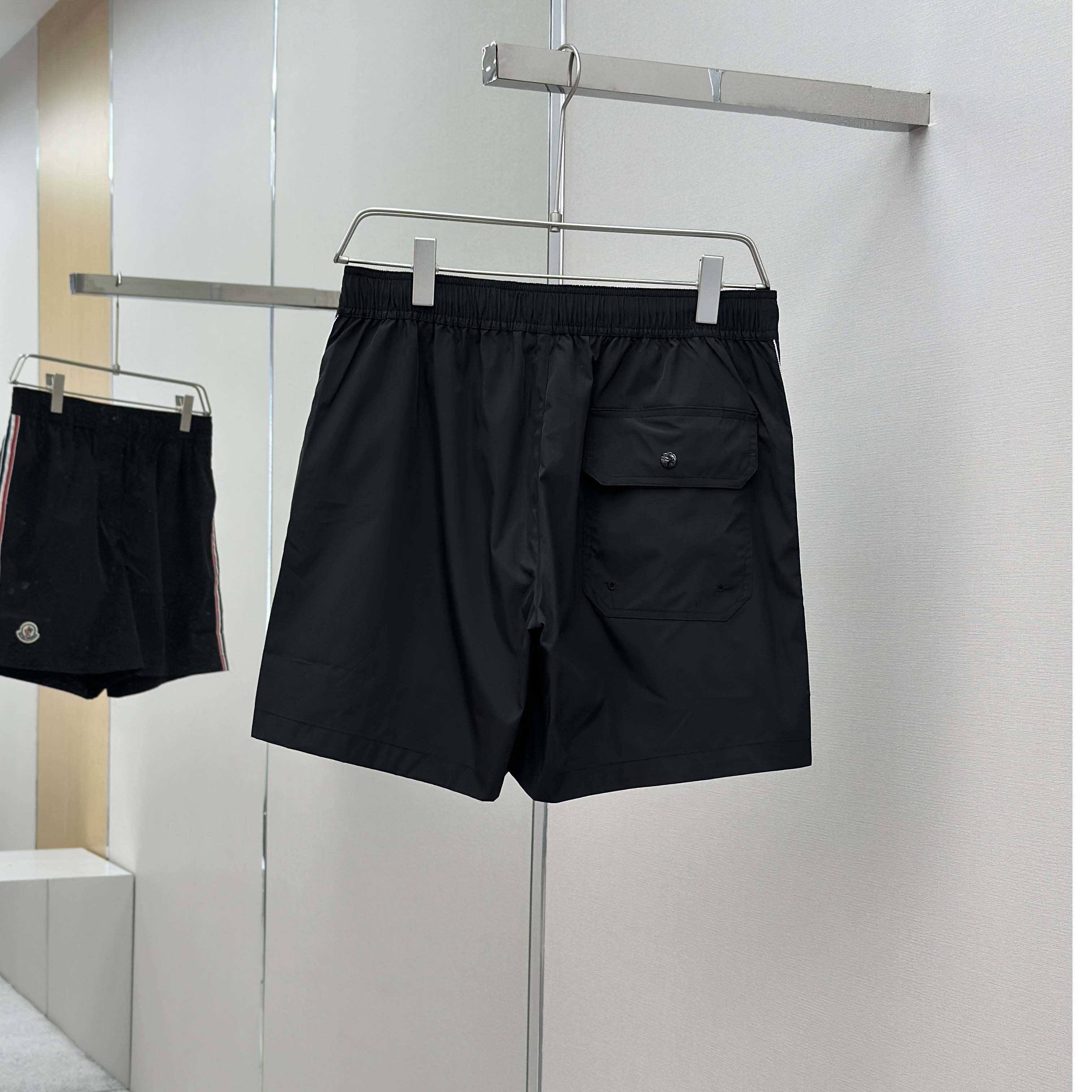 Moncler Black Tricolour-Trimmed Swim Shorts - DesignerGu